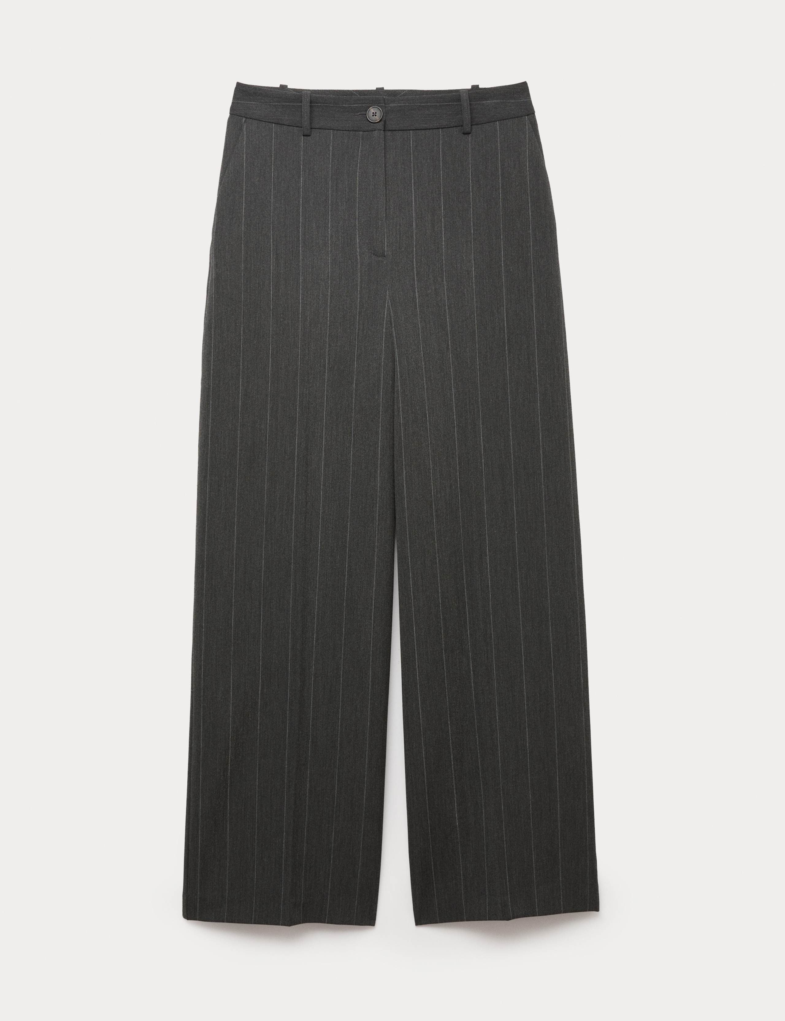 Flannel Pinstripe Wide Leg Trouser 2 of 6