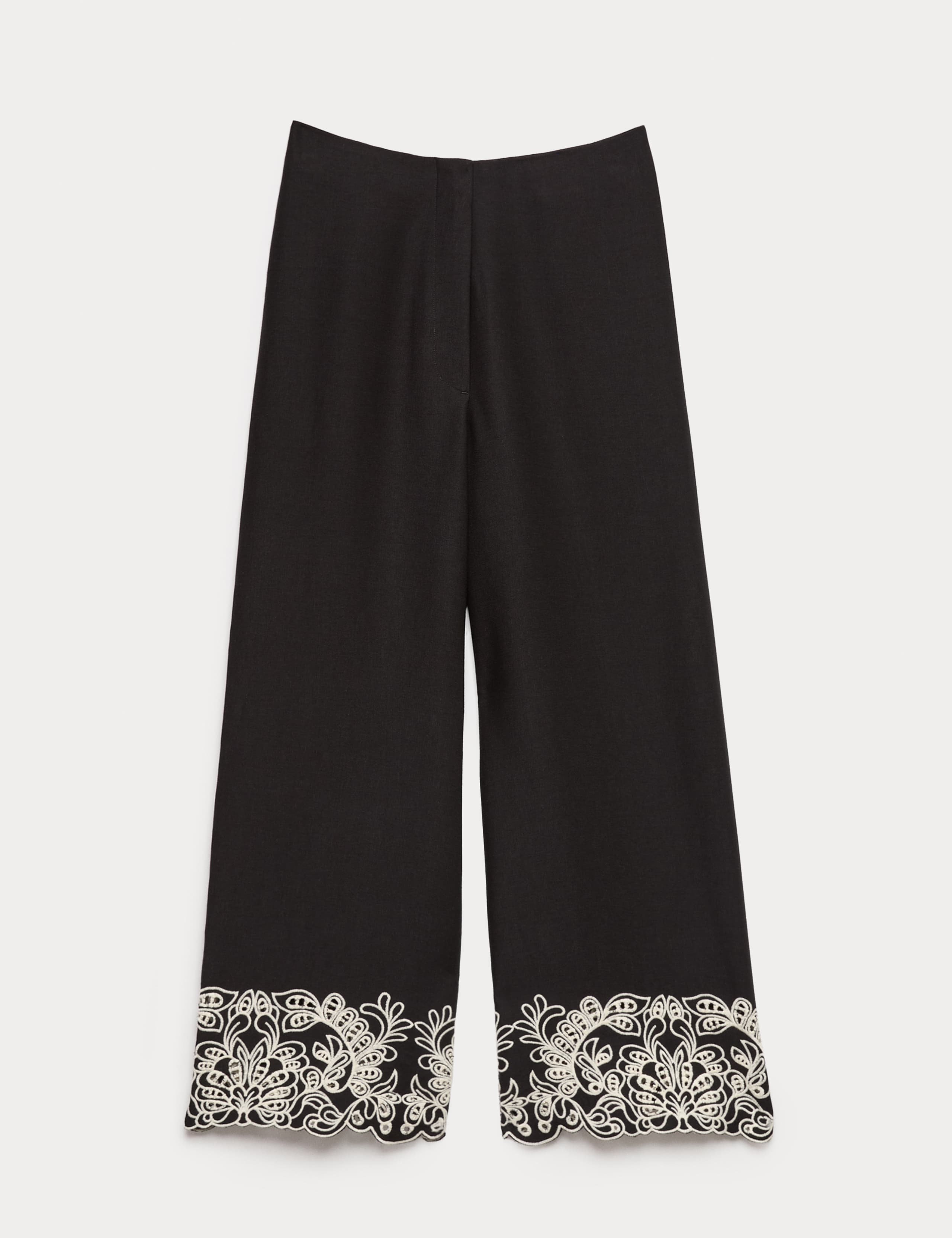 Modal Rich Embroidered Straight Leg Trousers 2 of 6