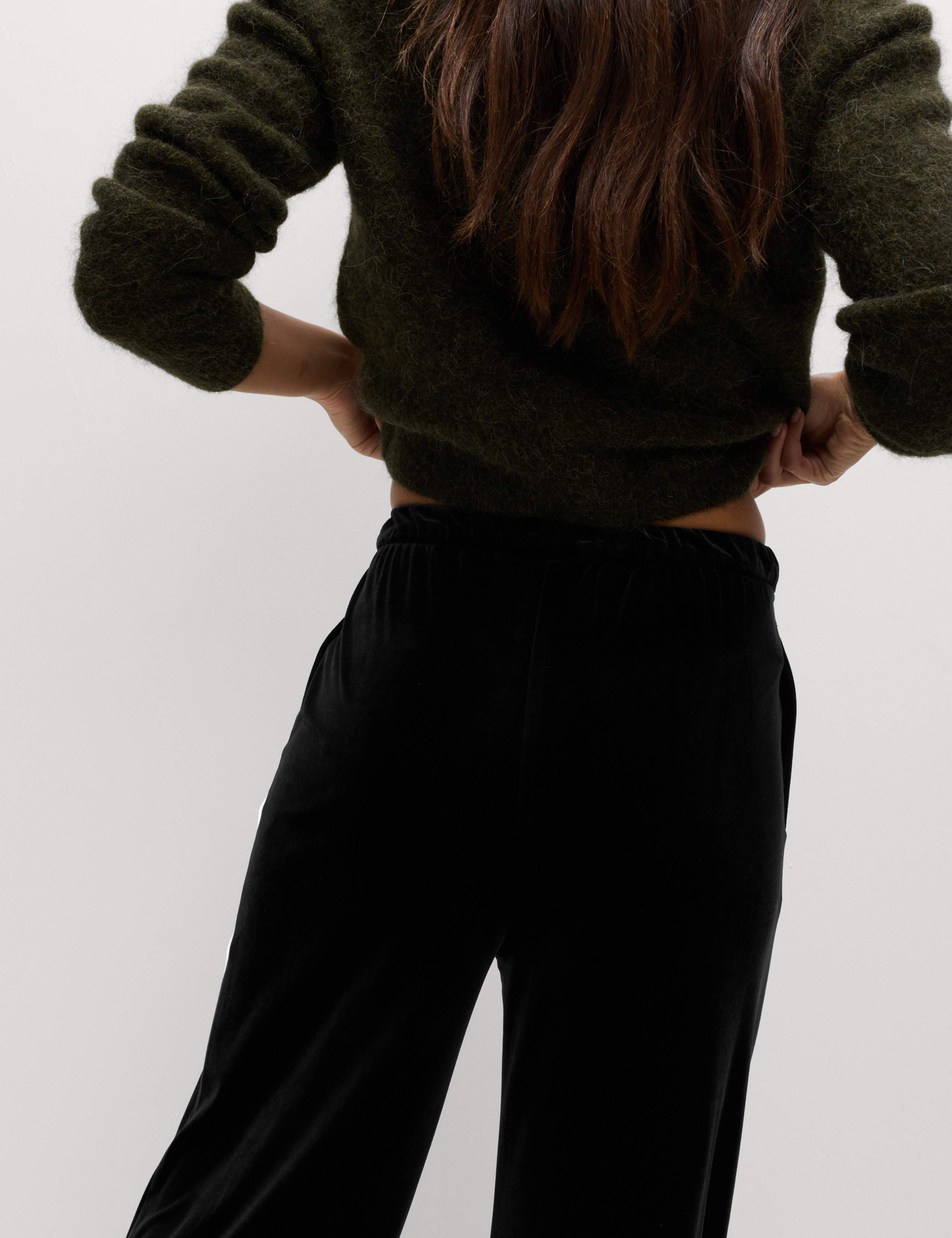 Fluid Velvet Wide Leg Trousers 4 of 6