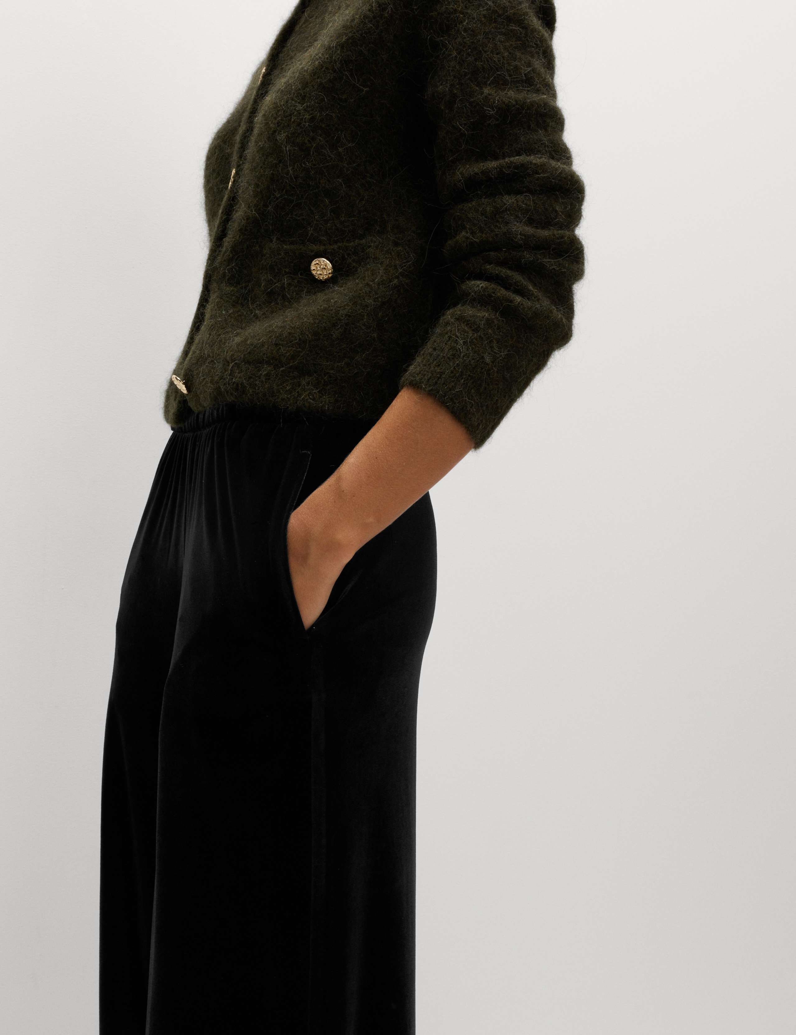 Fluid Velvet Wide Leg Trousers 6 of 6