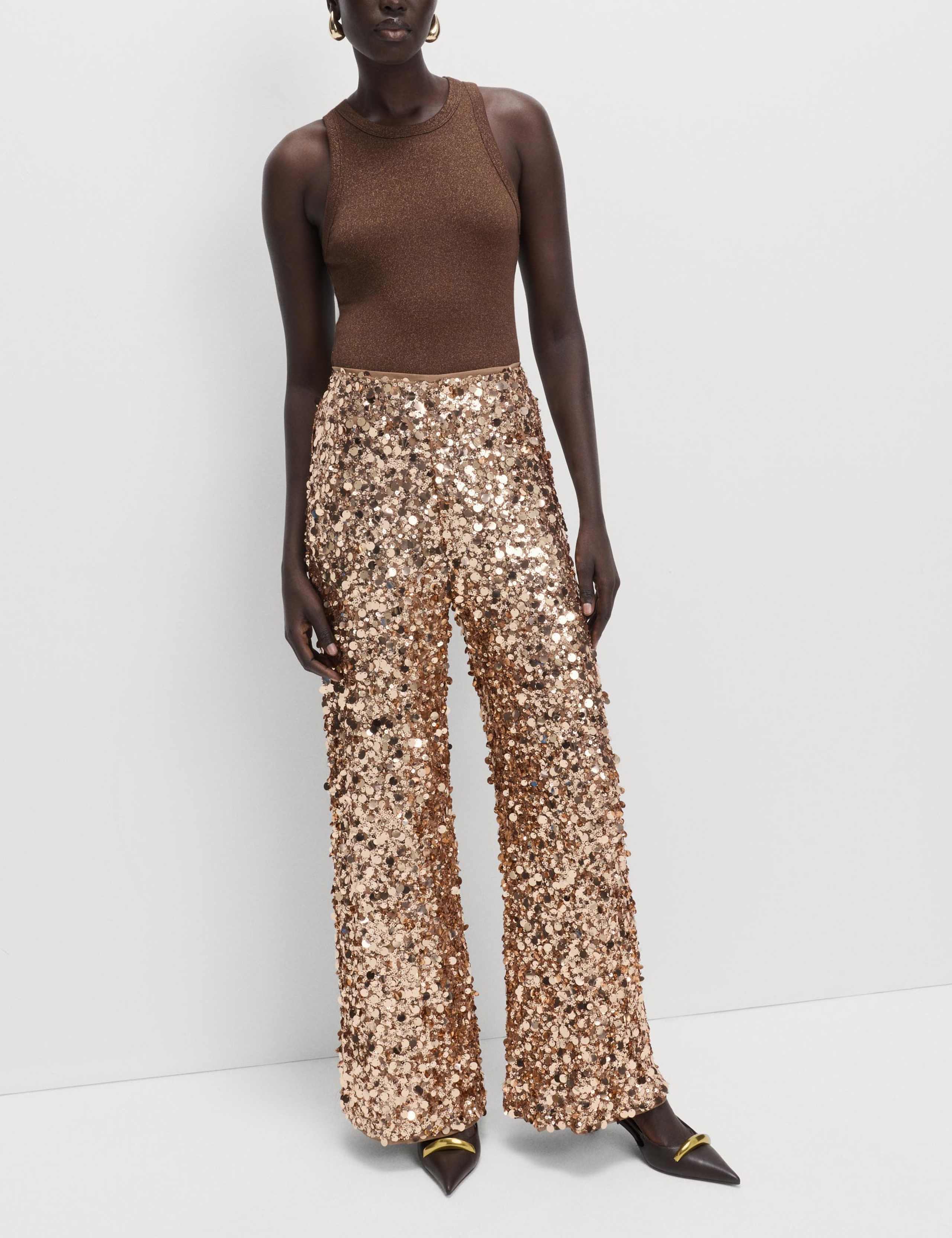 Sequin Wide Leg Trousers 3 of 7