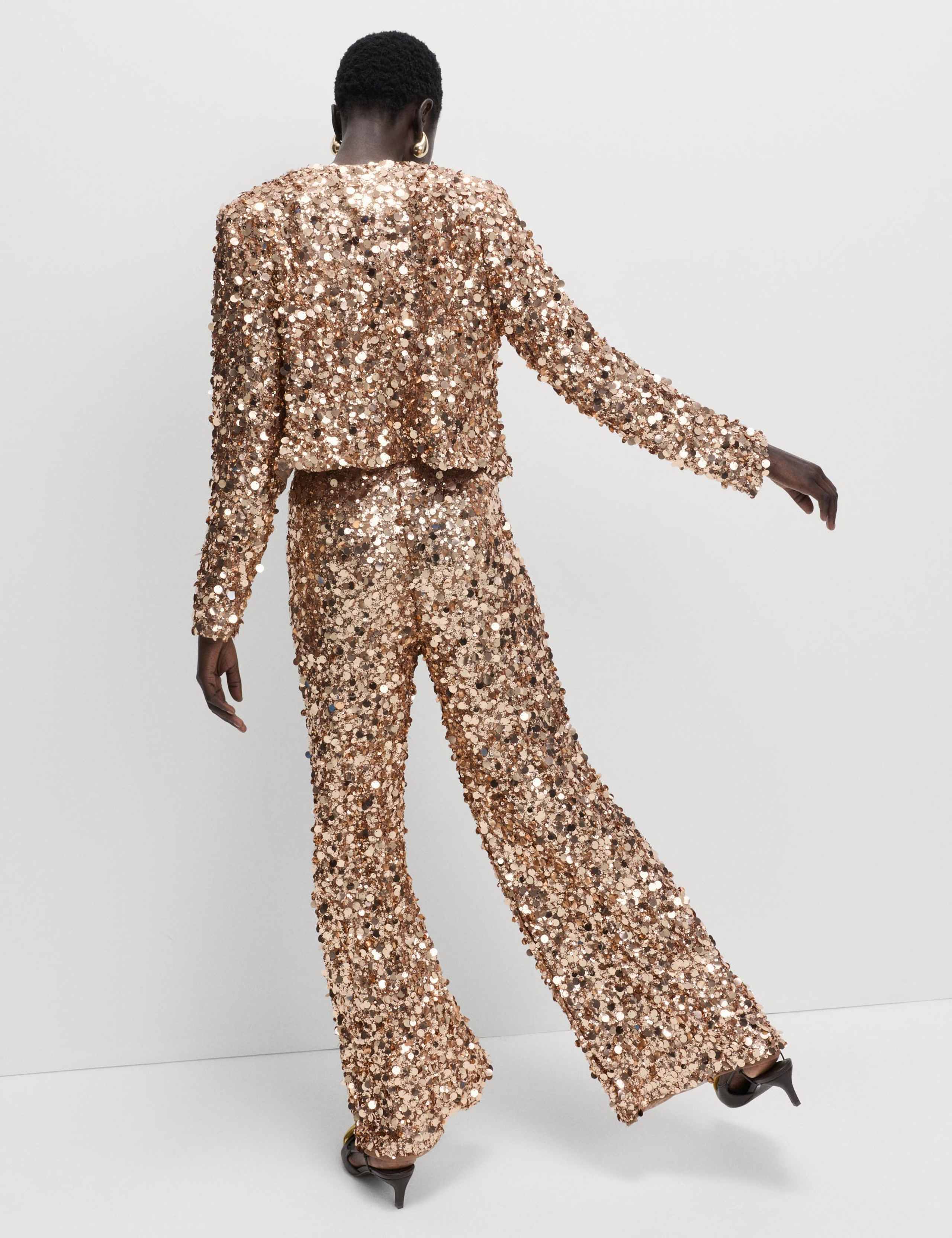 Sequin Wide Leg Trousers 4 of 7