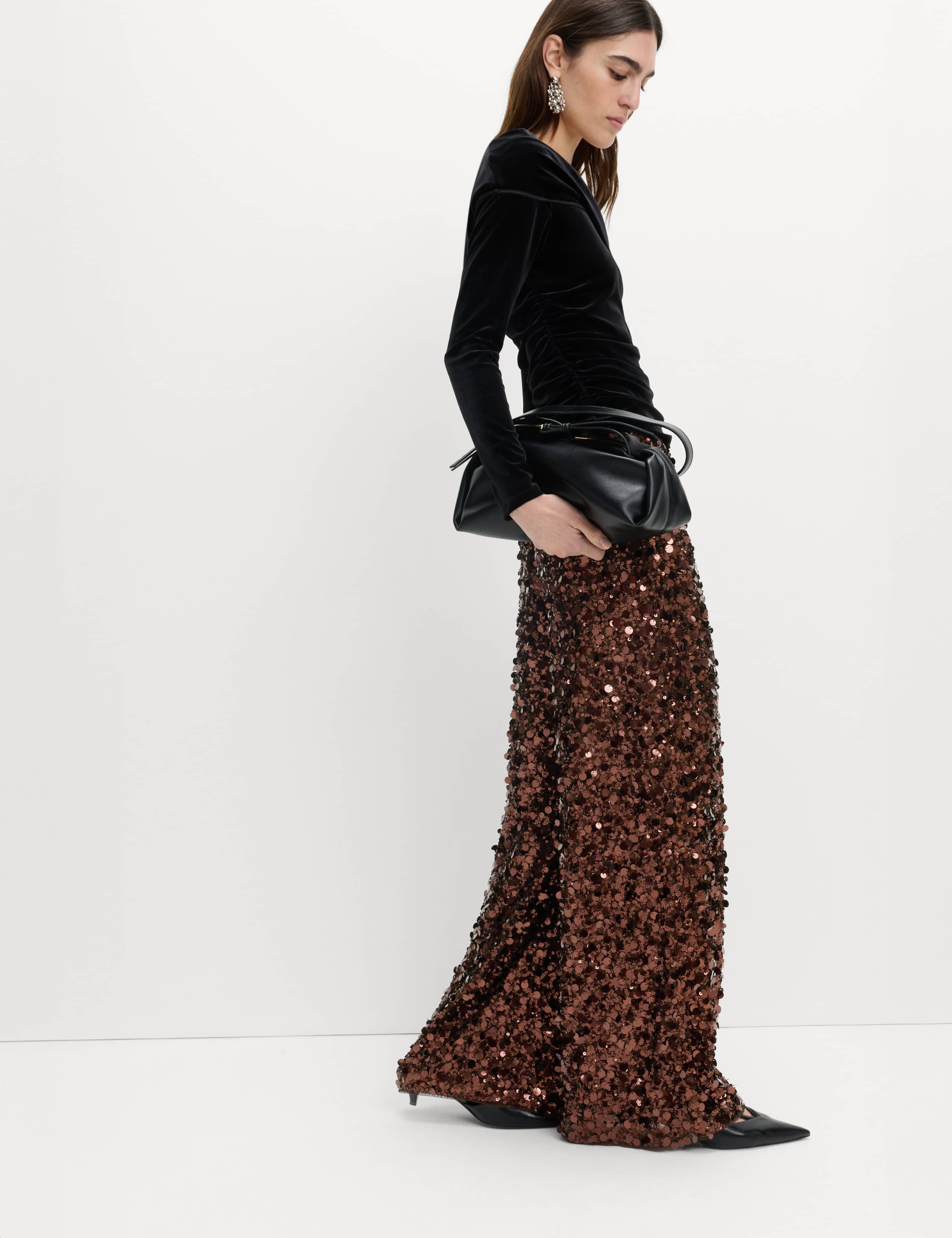 Sequin Wide Leg Trousers 1 of 6