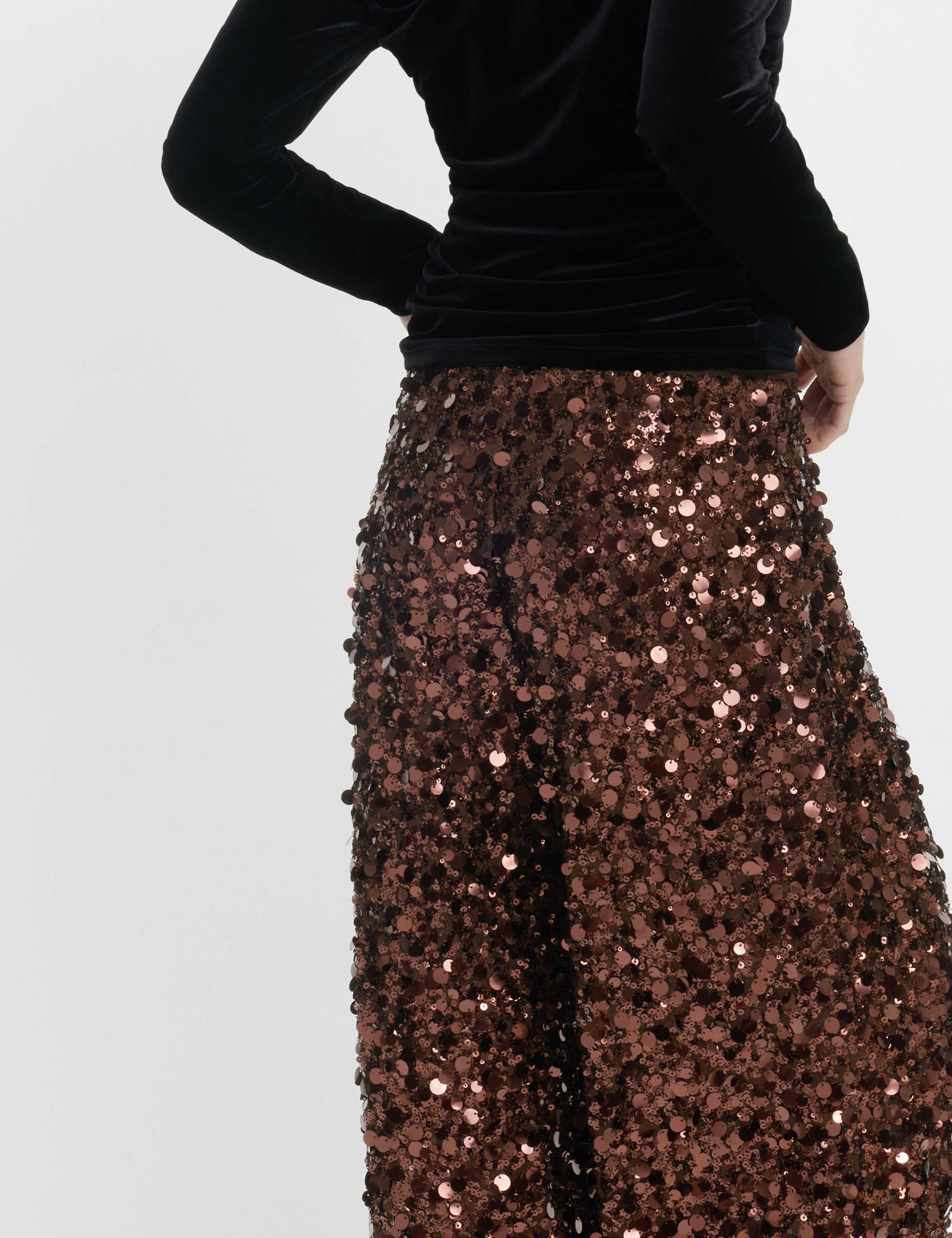 Sequin Wide Leg Trousers 3 of 6