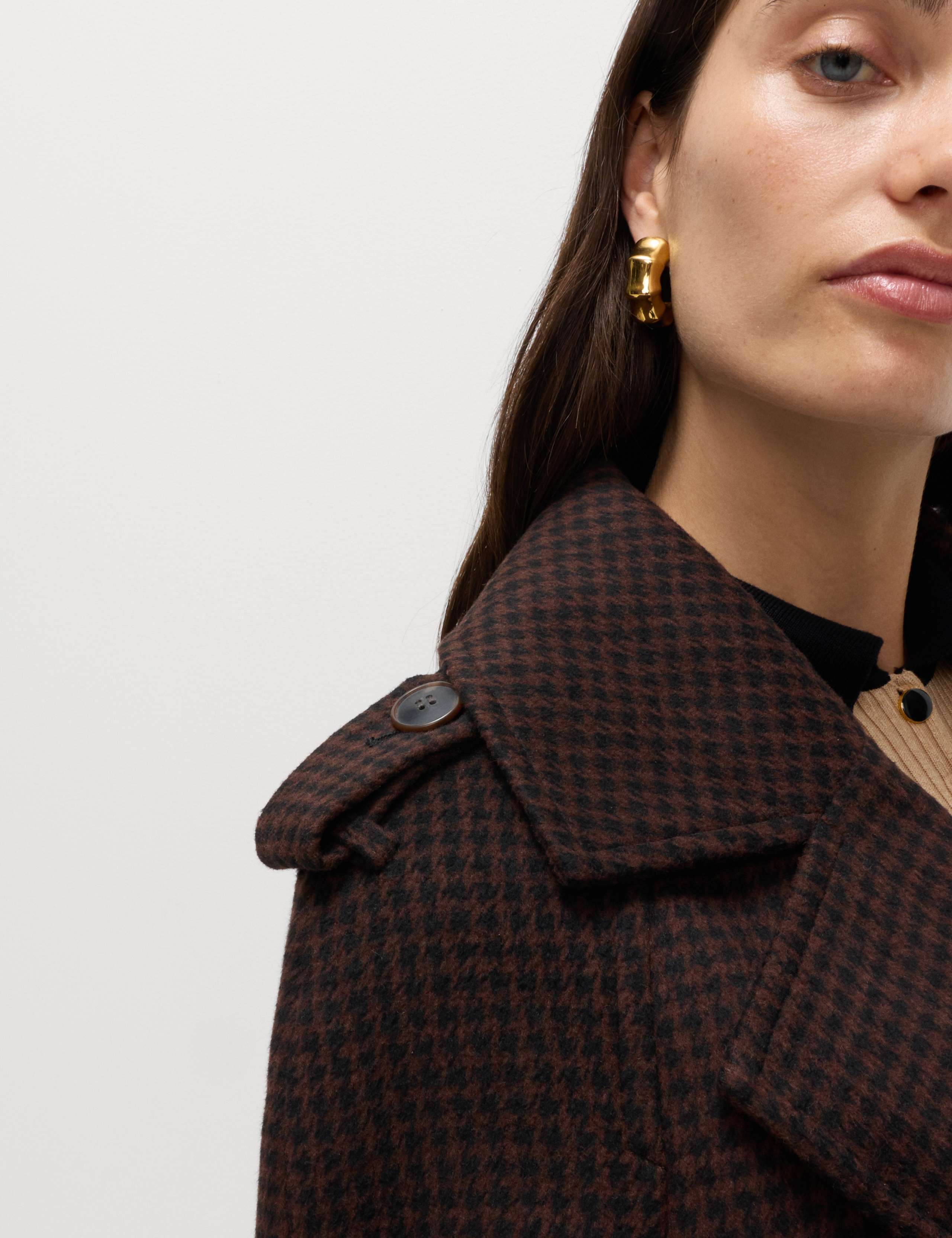 Checked Belted Longline Tailored Coat 6 of 7