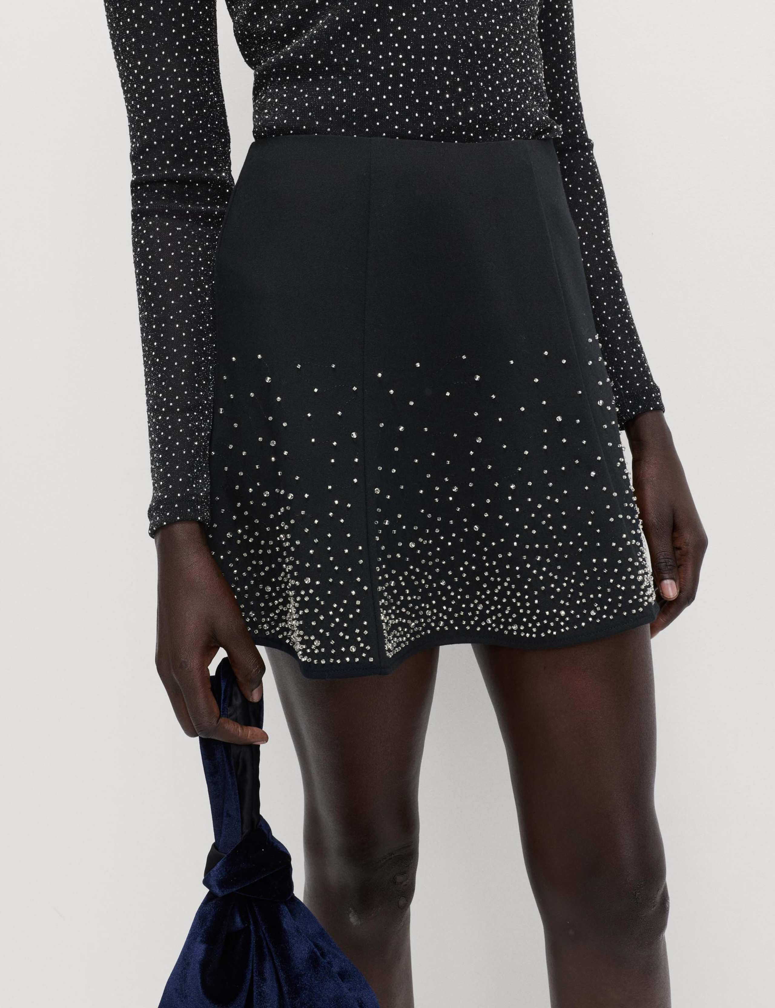 Scattered Embellished Mini Skater Skirt 3 of 5