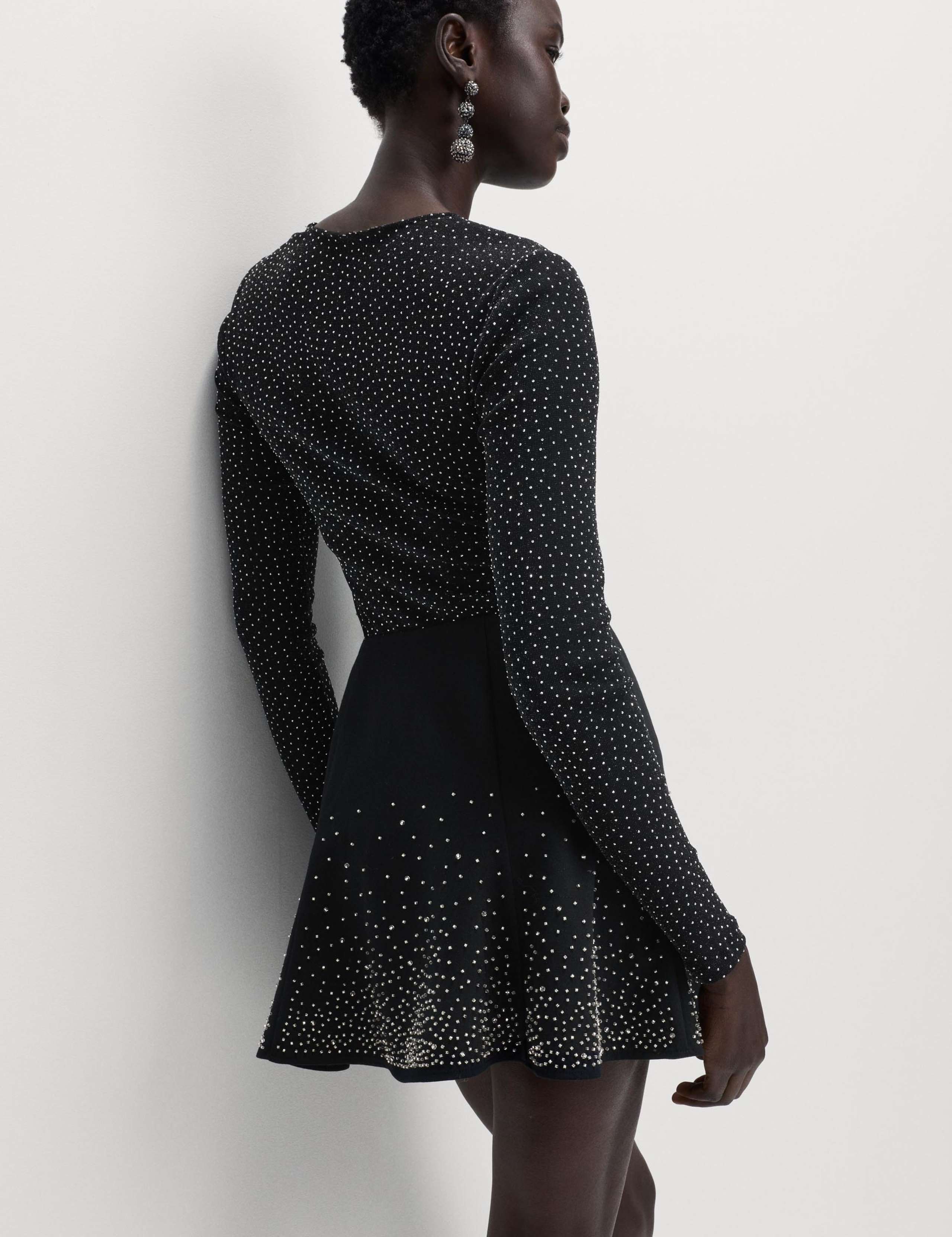 Scattered Embellished Mini Skater Skirt 5 of 5