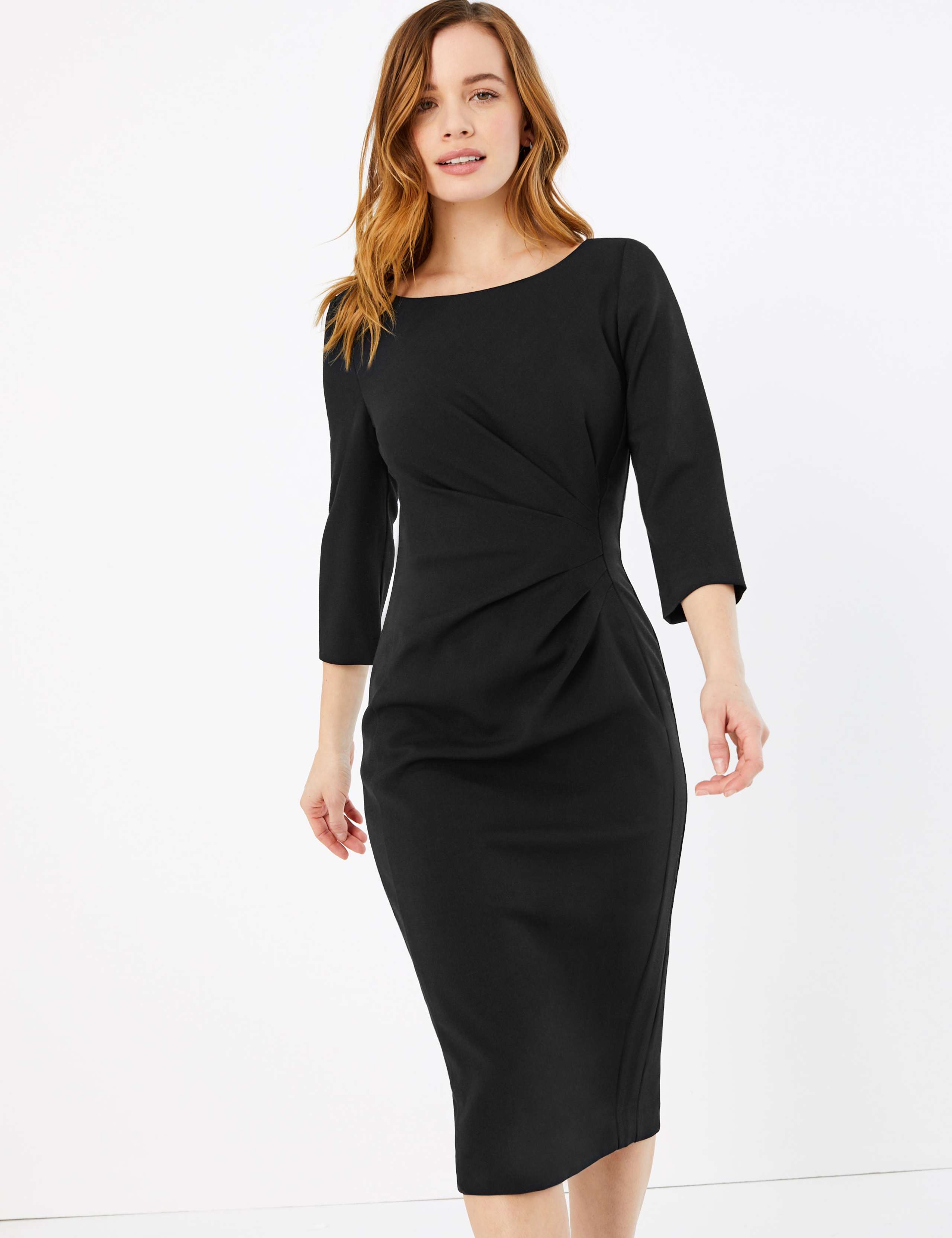 PETITE 3/4 Sleeve Tailored Dress 5 of 5