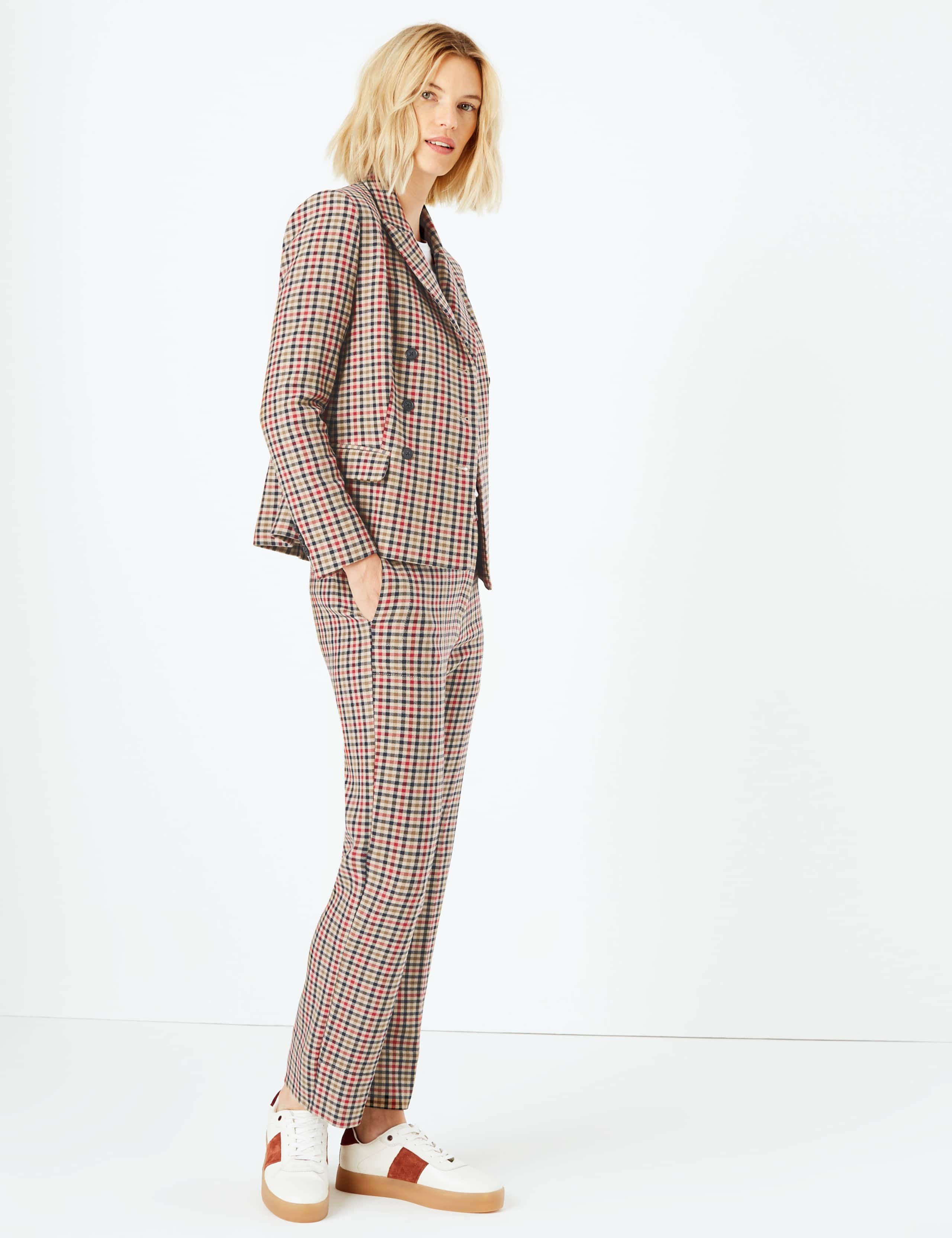 PETITE Checked Blazer M&S Collection M&S IE
