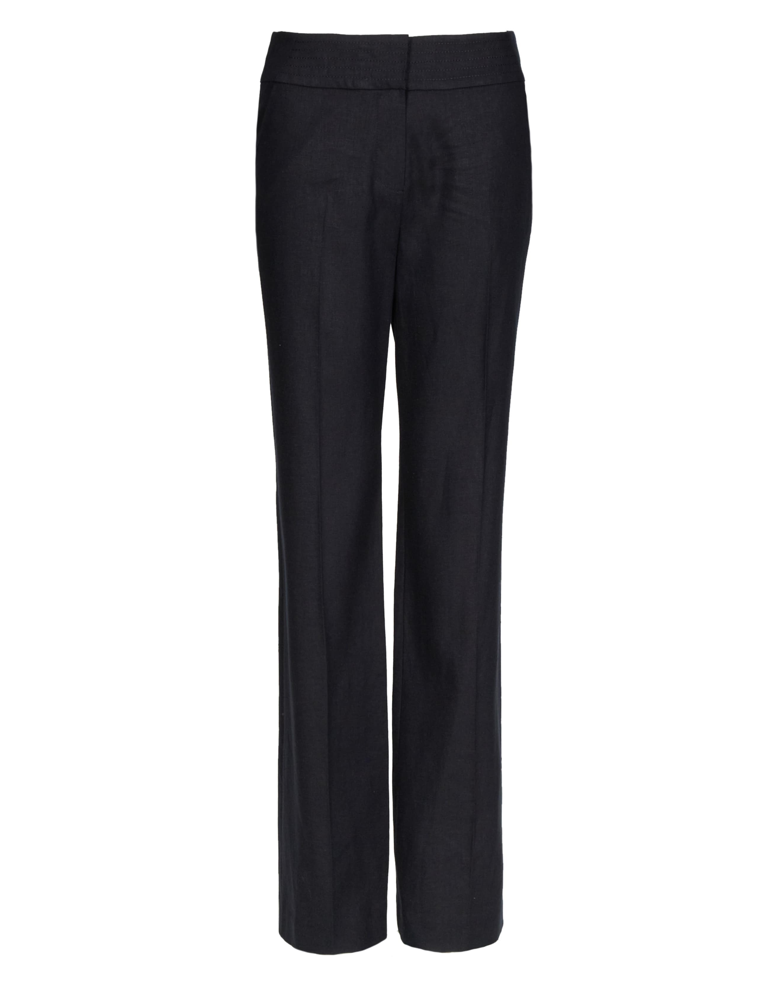 Linen Blend Wide Waistband Trousers 3 of 4