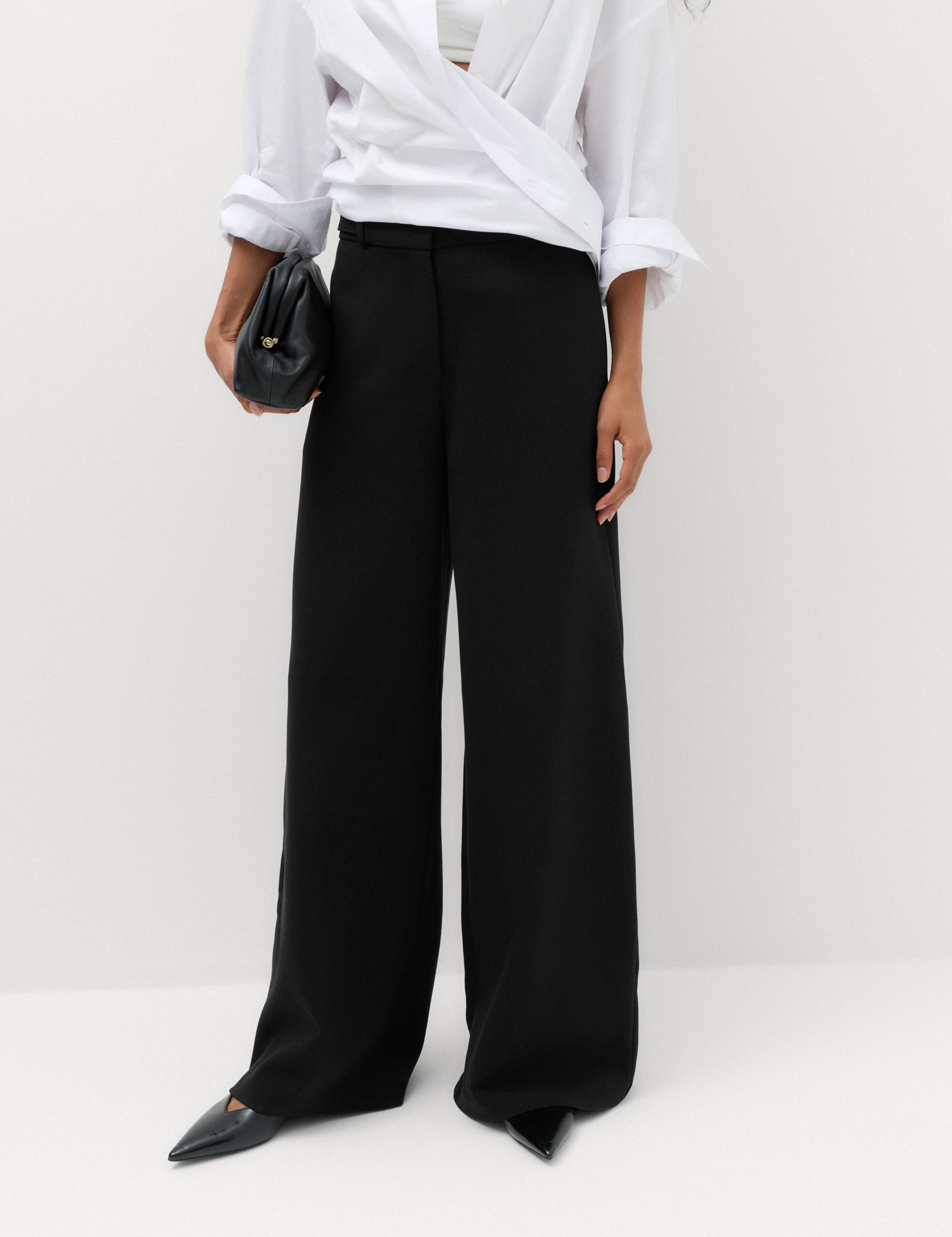 Tailored Side Tab Wide Leg Trousers 3 of 6