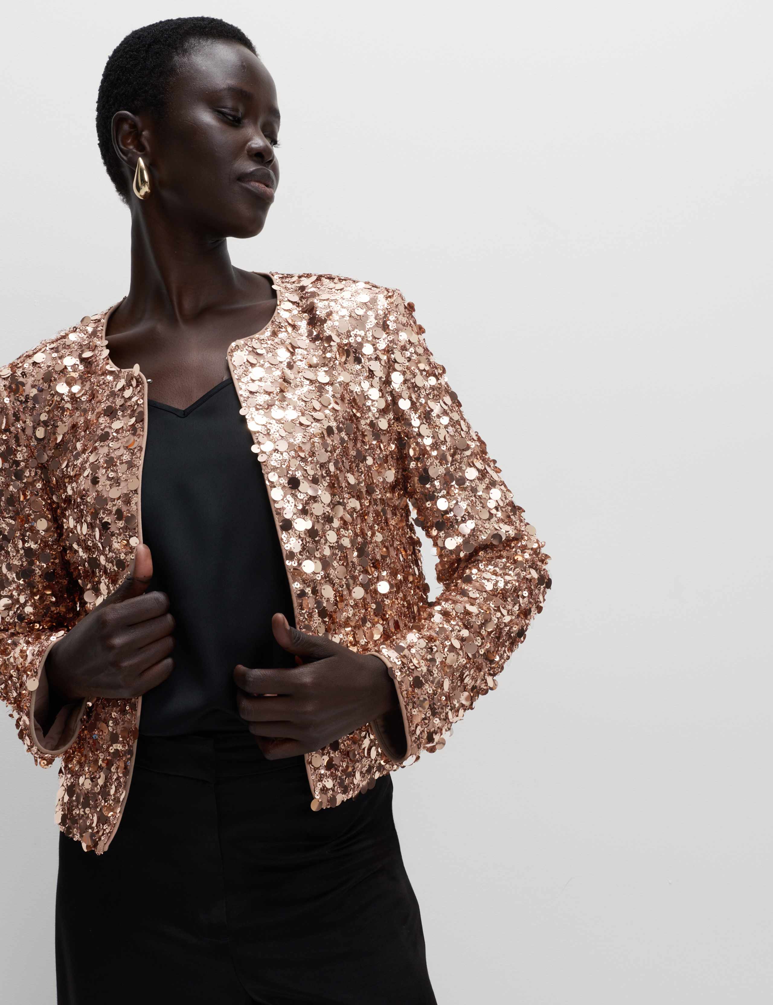 Sequin Cropped Jacket 5 of 7
