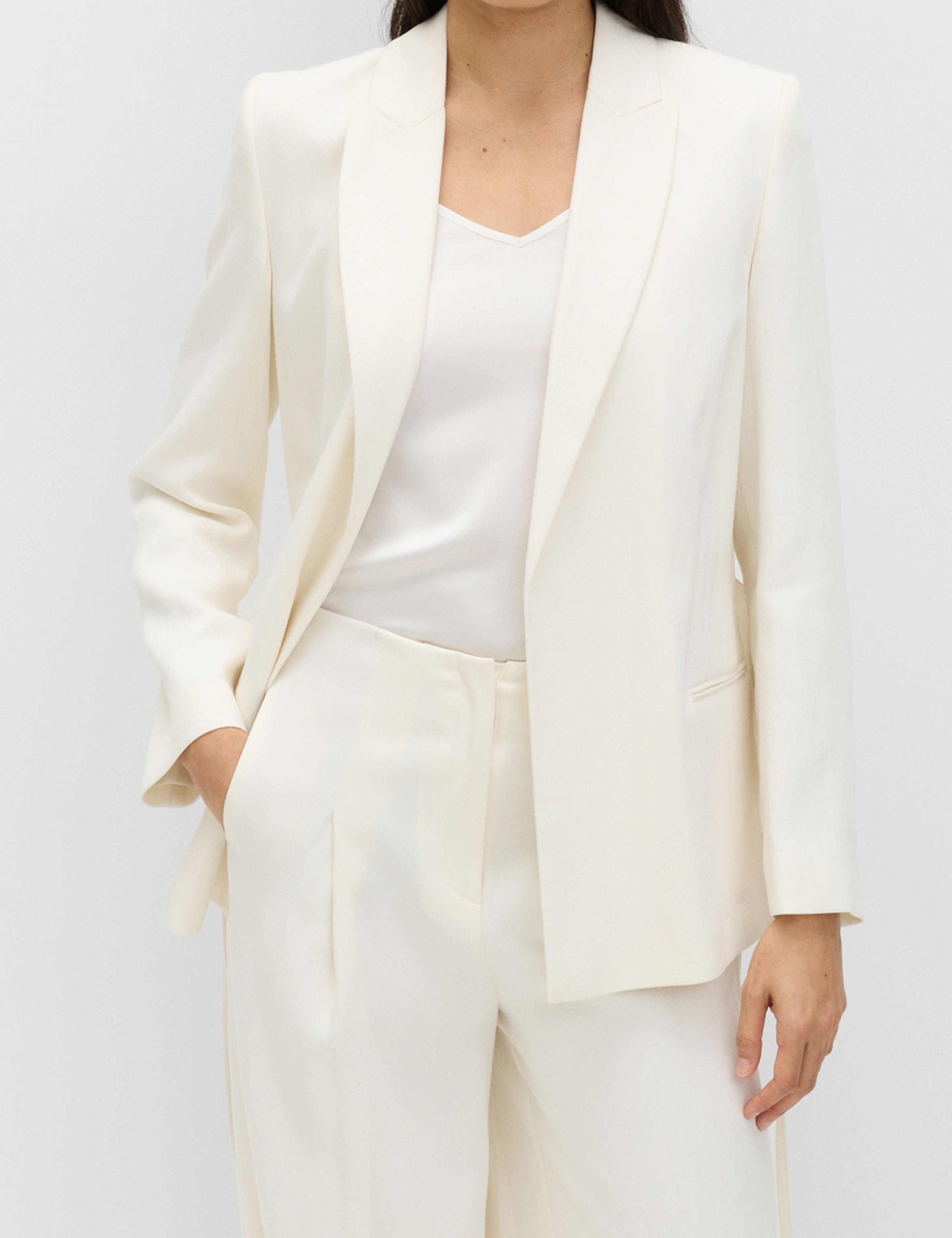 Single Pleat Wide Leg Trousers with Linen 6 of 6