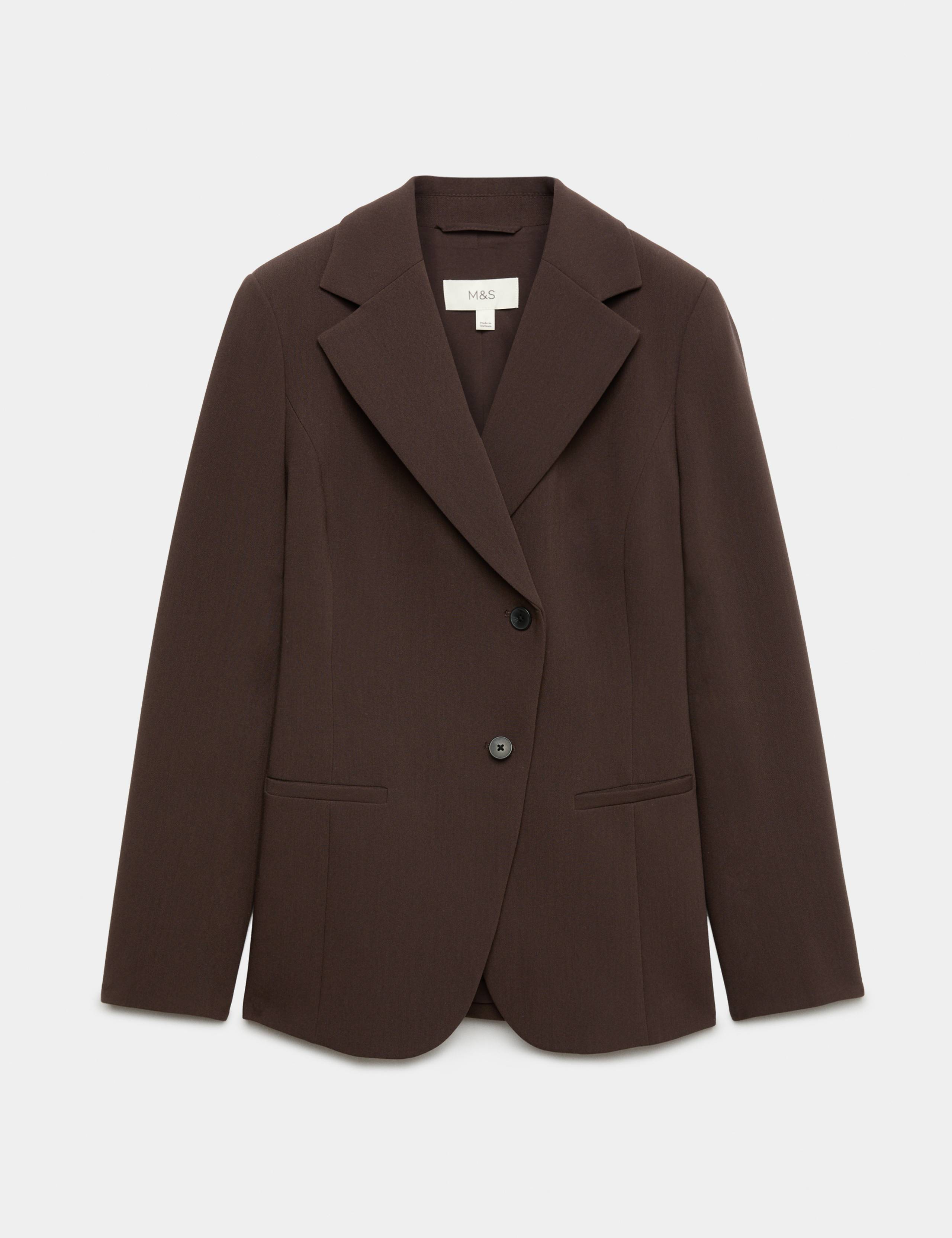 Tailored Cinched Waist Asymmetric Blazer 2 of 7