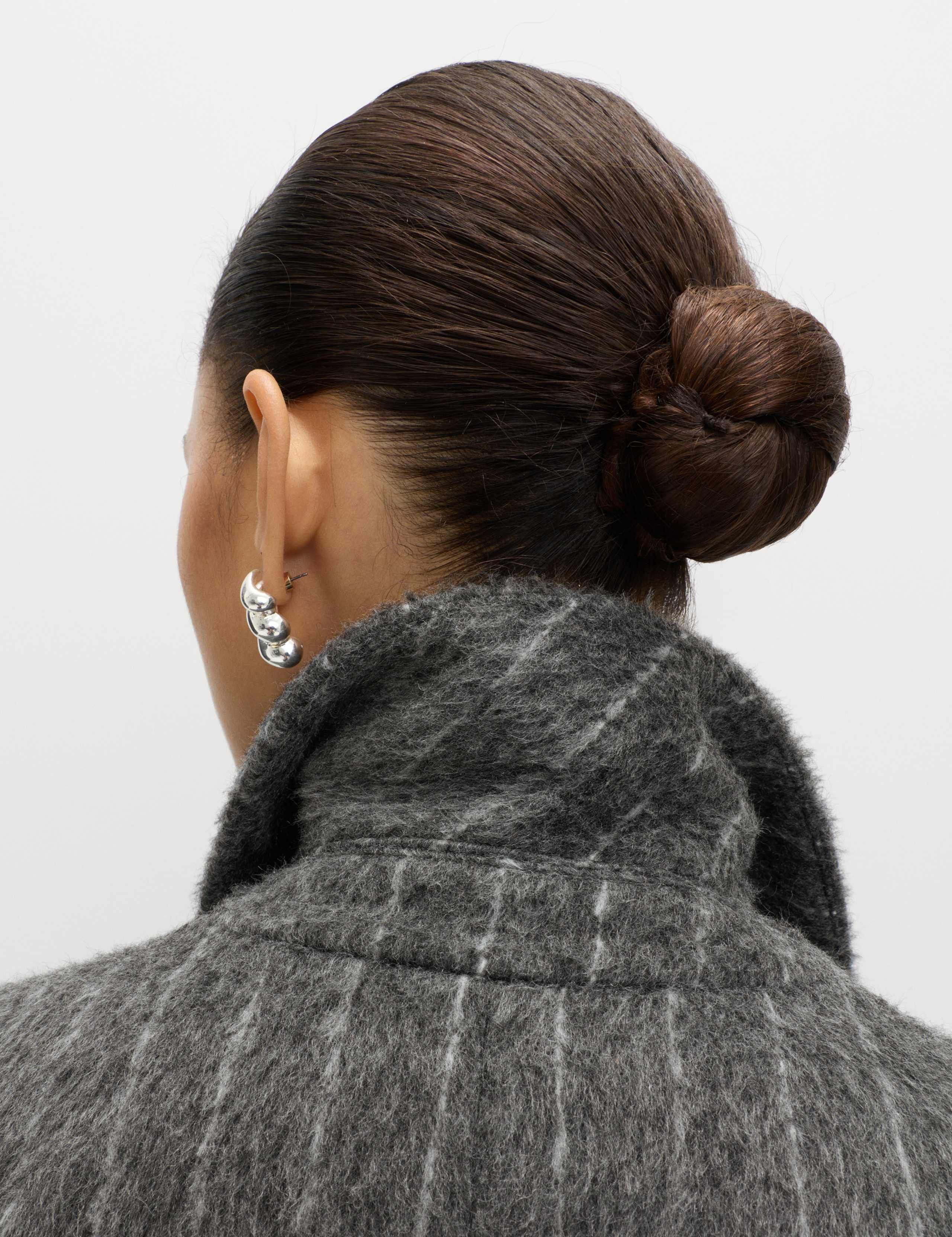 Brushed Pinstripe Double Breasted Longline Coat 3 of 6