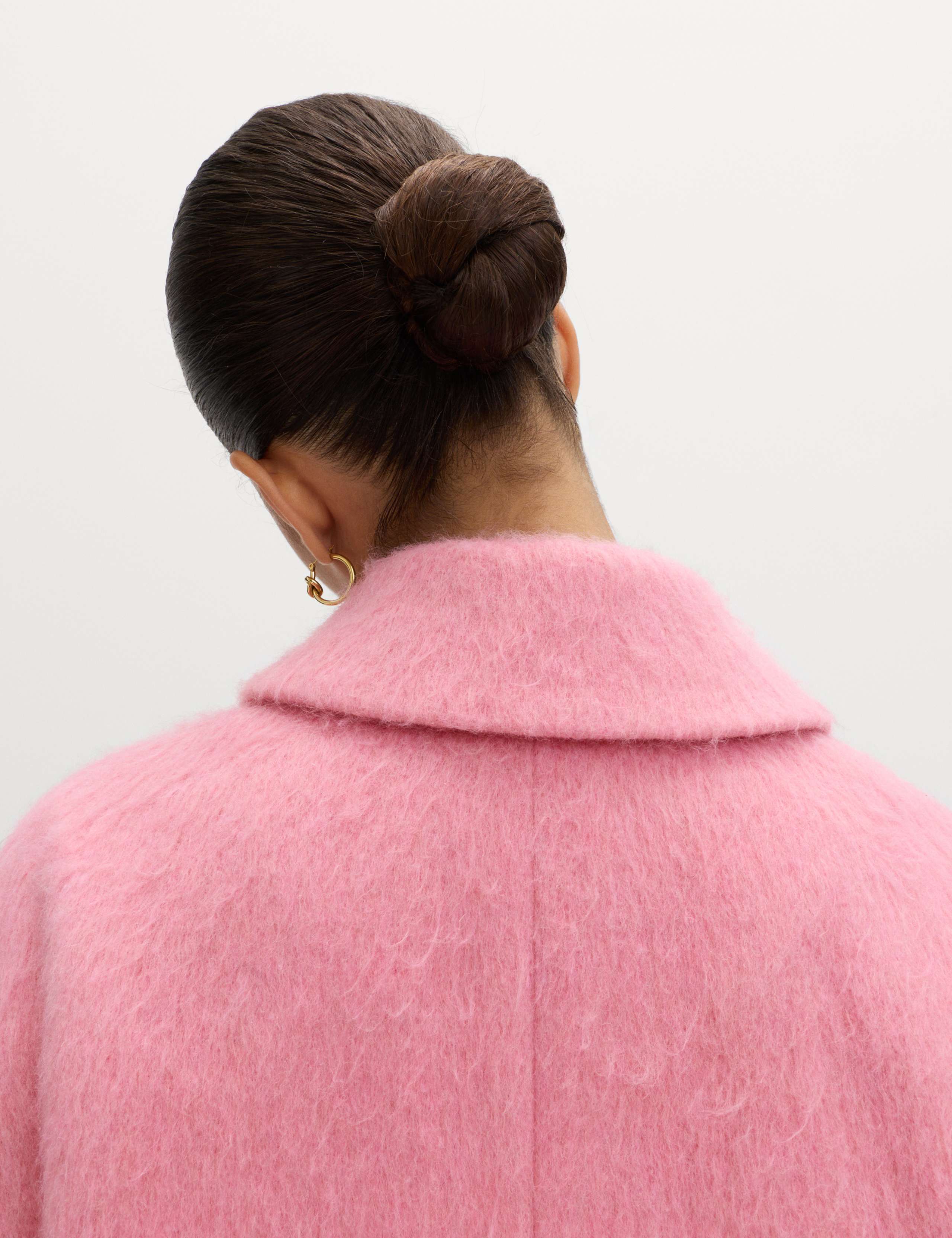 Brushed Collared Longline Car Coat with Wool 1 of 7