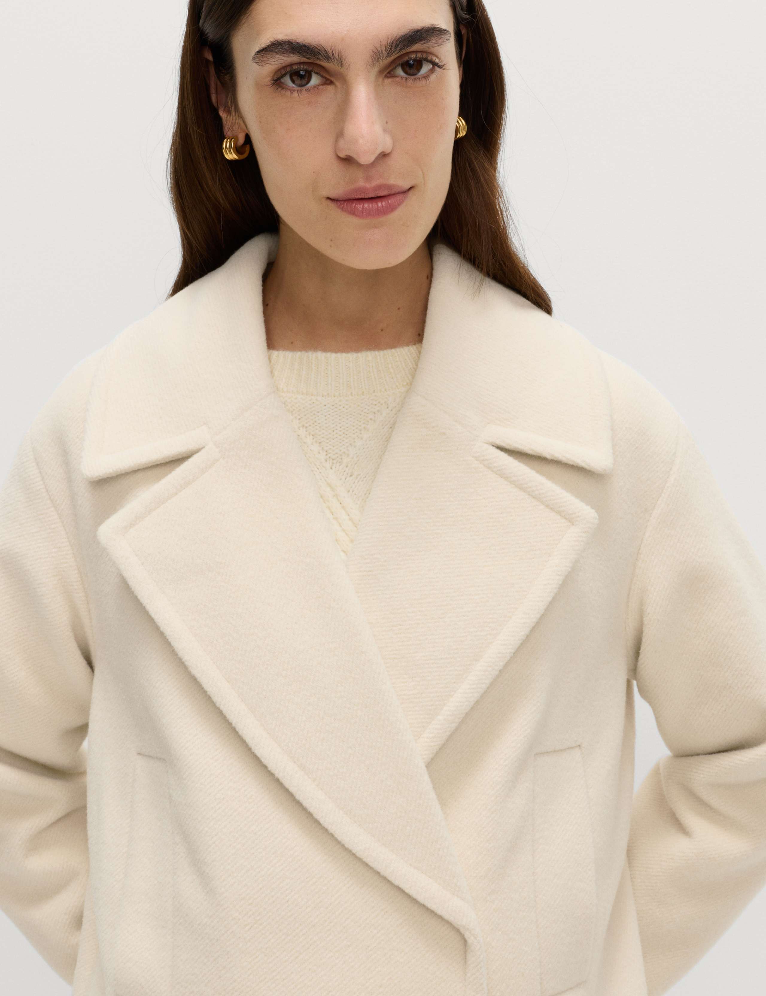Twill Double Breasted Longline Tailored Coat 5 of 6