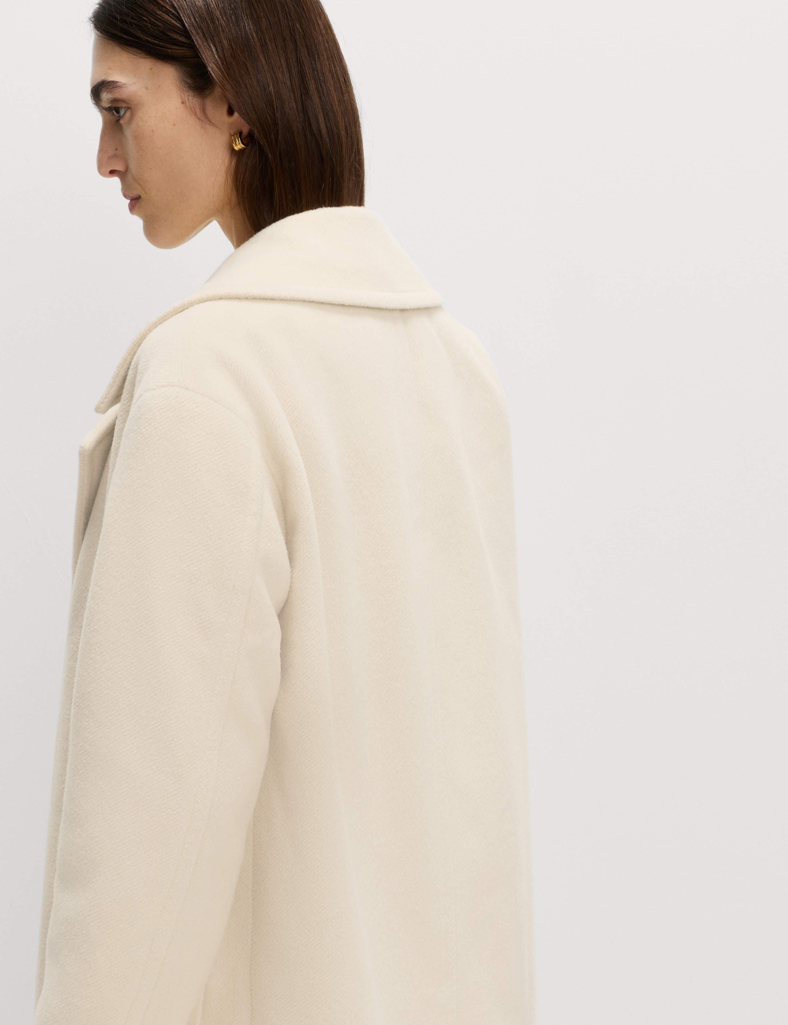 Twill Double Breasted Longline Tailored Coat 6 of 6