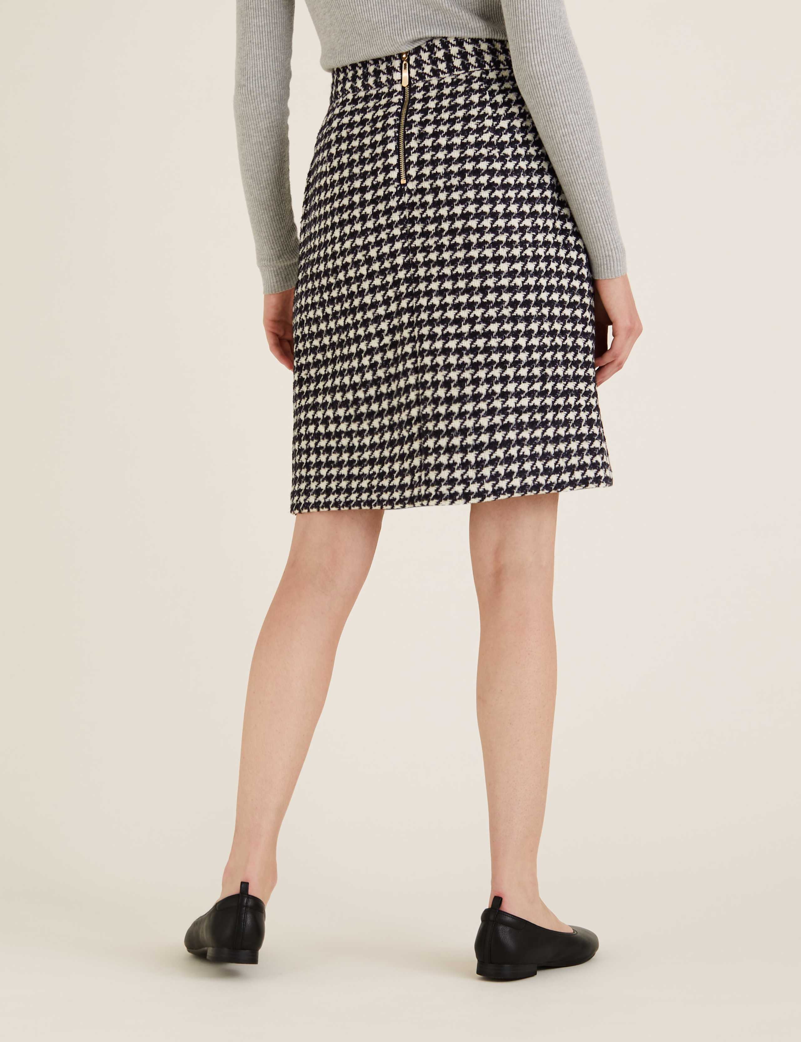 Tweed Dogtooth Mini A-Line Skirt 5 of 5