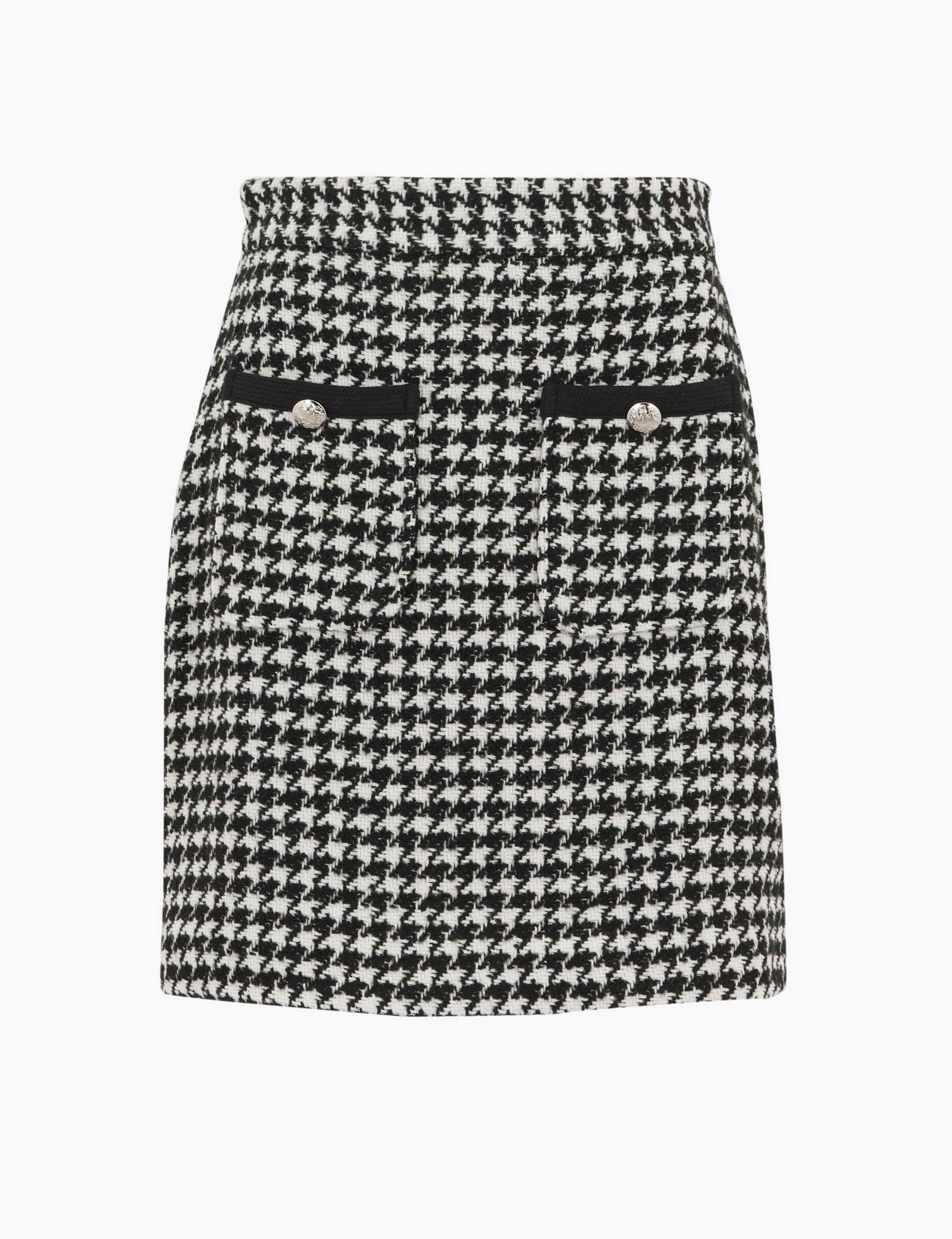 Tweed Dogtooth Mini A-Line Skirt 2 of 5