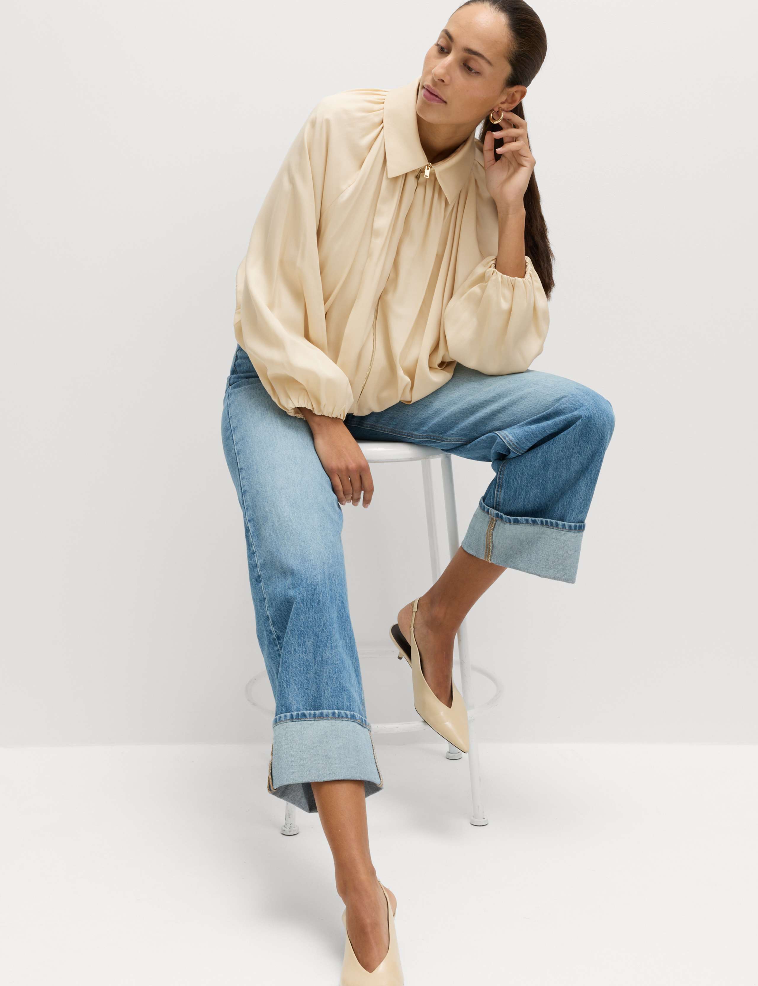 Pure Lycocell Pleated Bomber Jacket 3 of 6