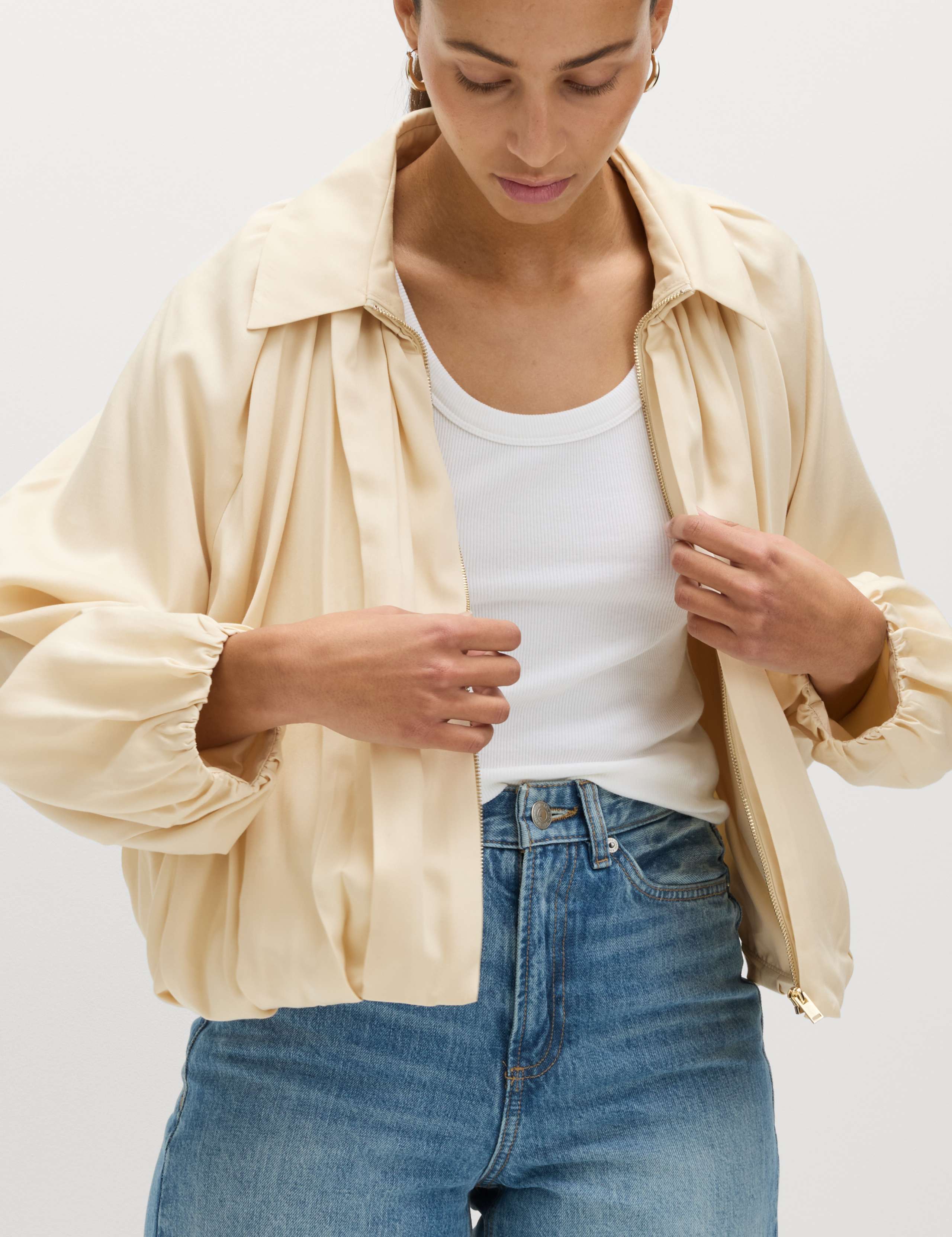 Pure Lycocell Pleated Bomber Jacket 6 of 6