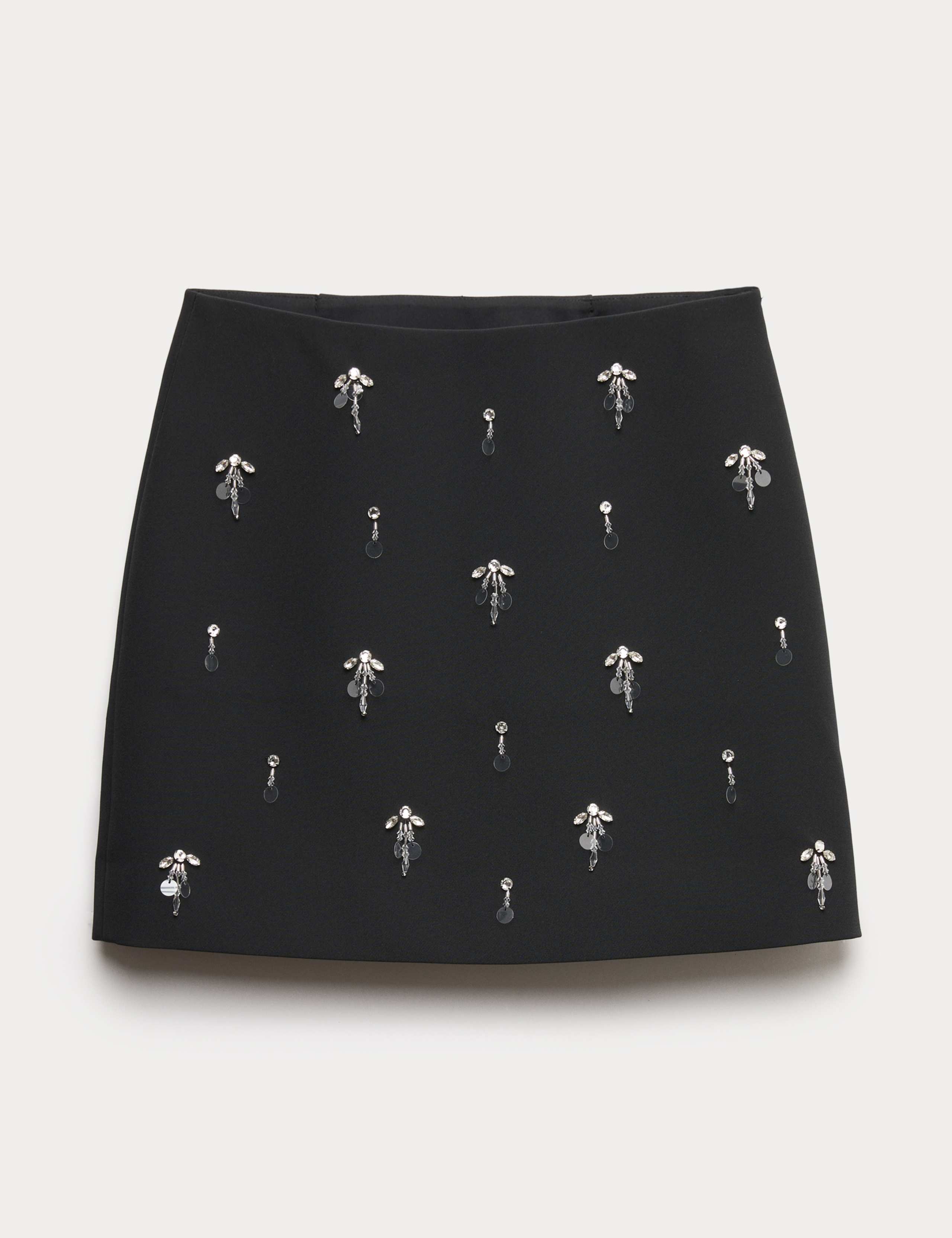 Disc Embellished Mini A-Line Skirt 2 of 6