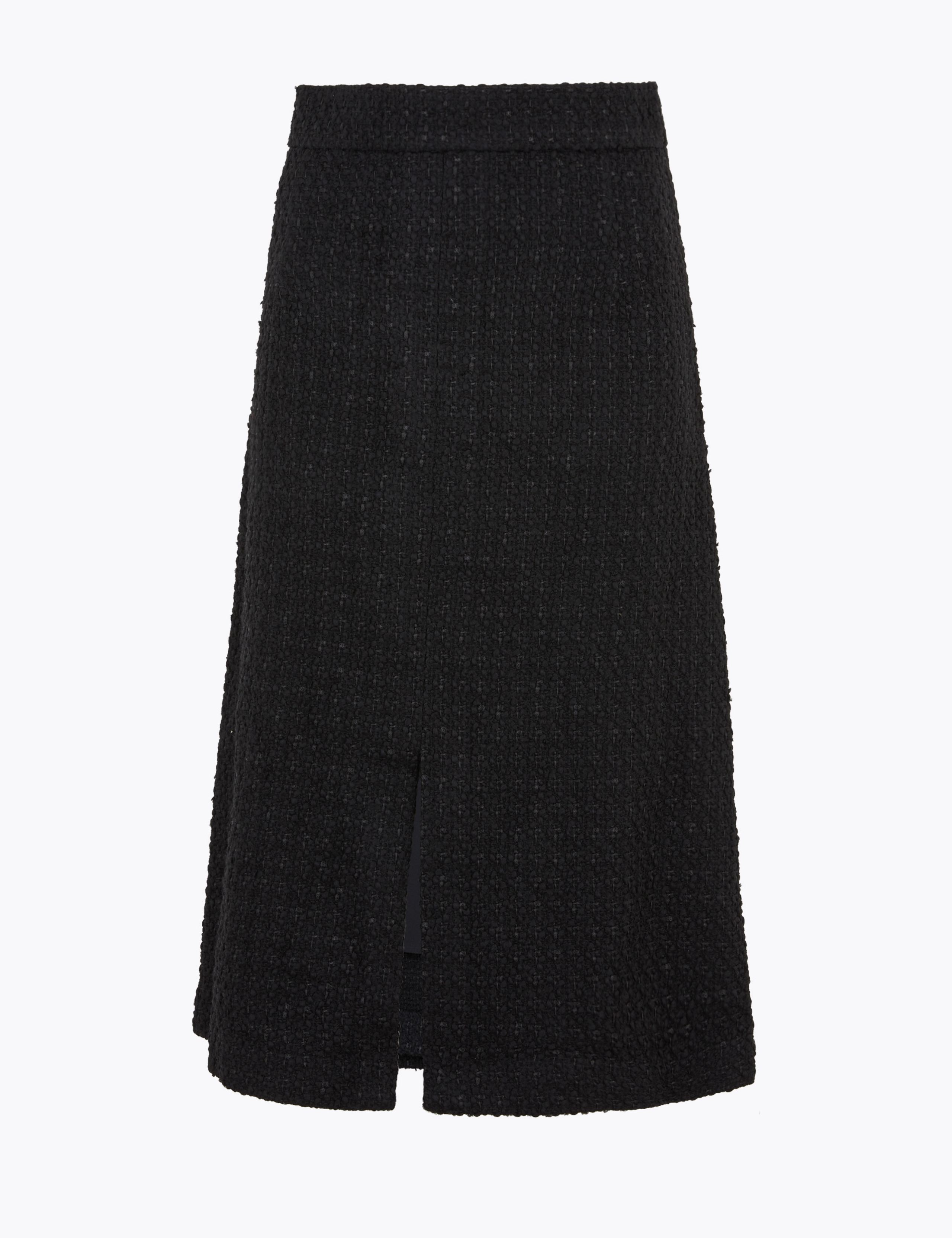 Wool Tweed Knee Length A-Line Skirt 2 of 4