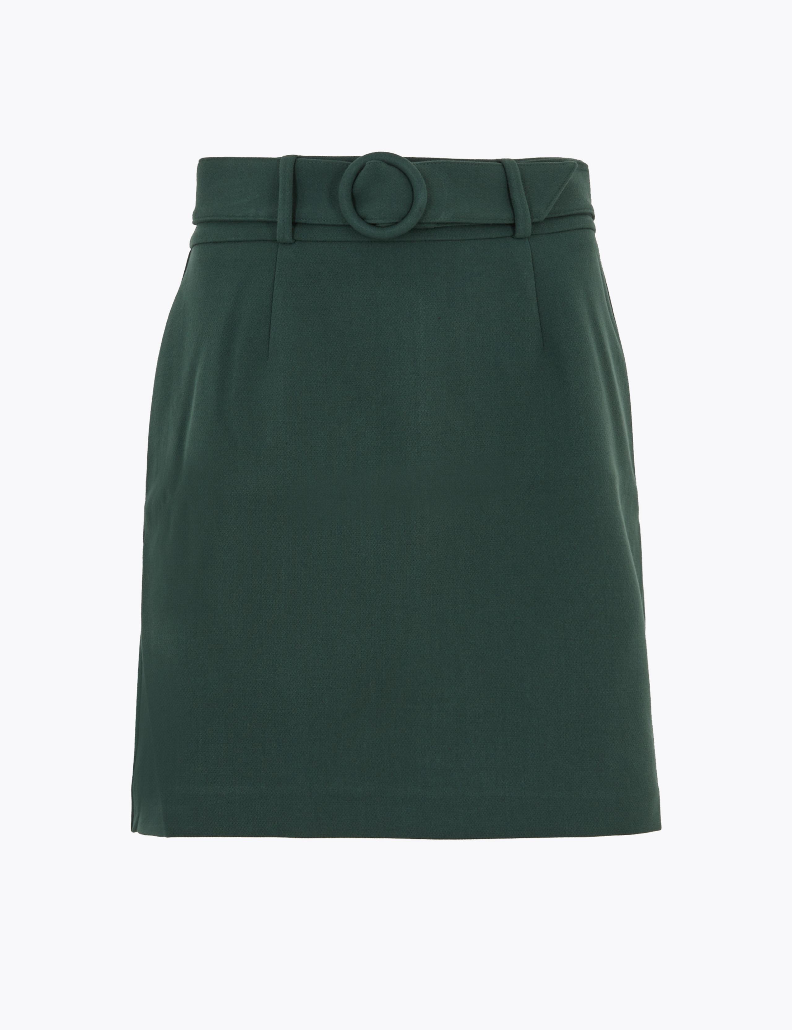 Belted Mini A-Line Skirt 2 of 5