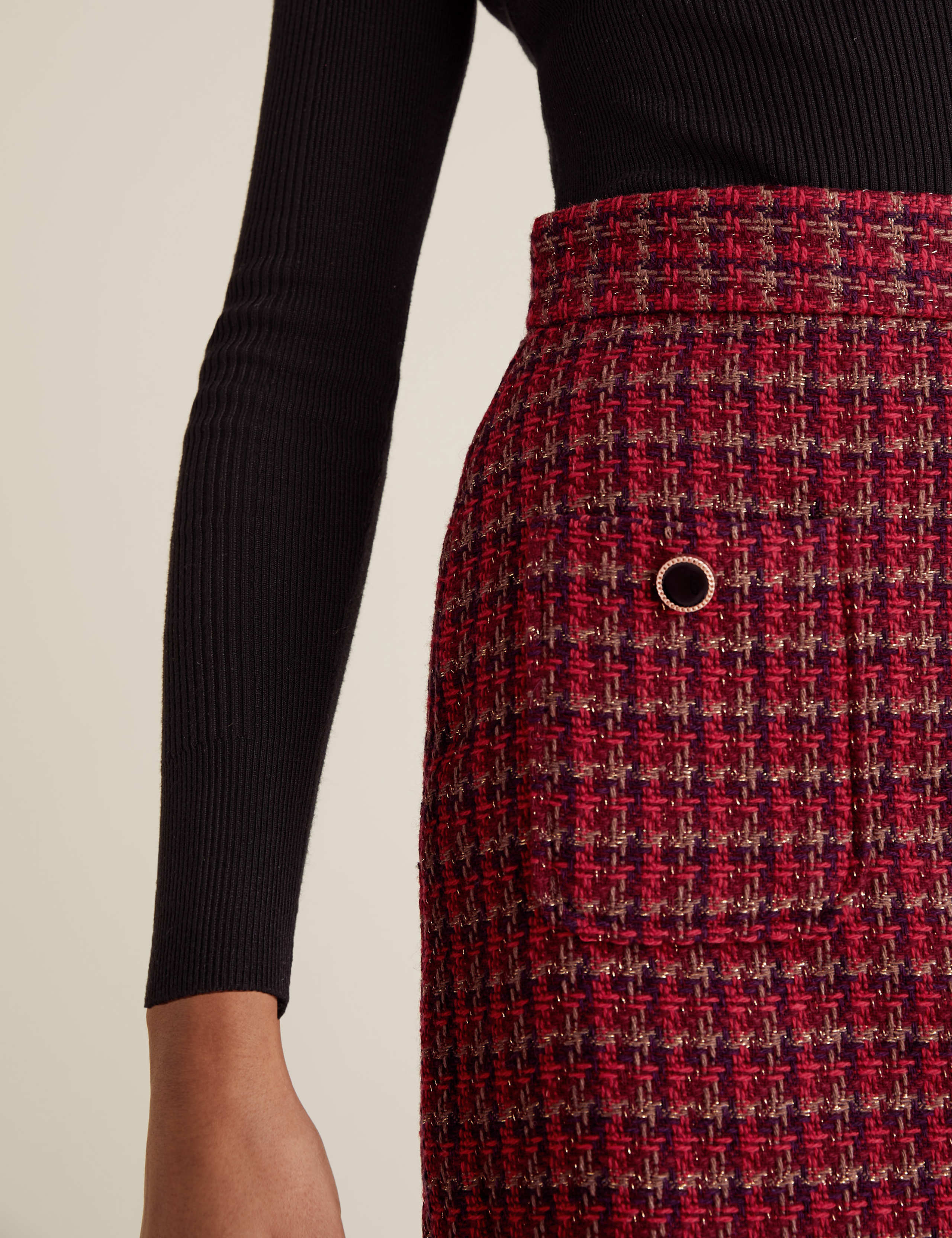 Tweed Mini A-Line Skirt with Wool 4 of 5