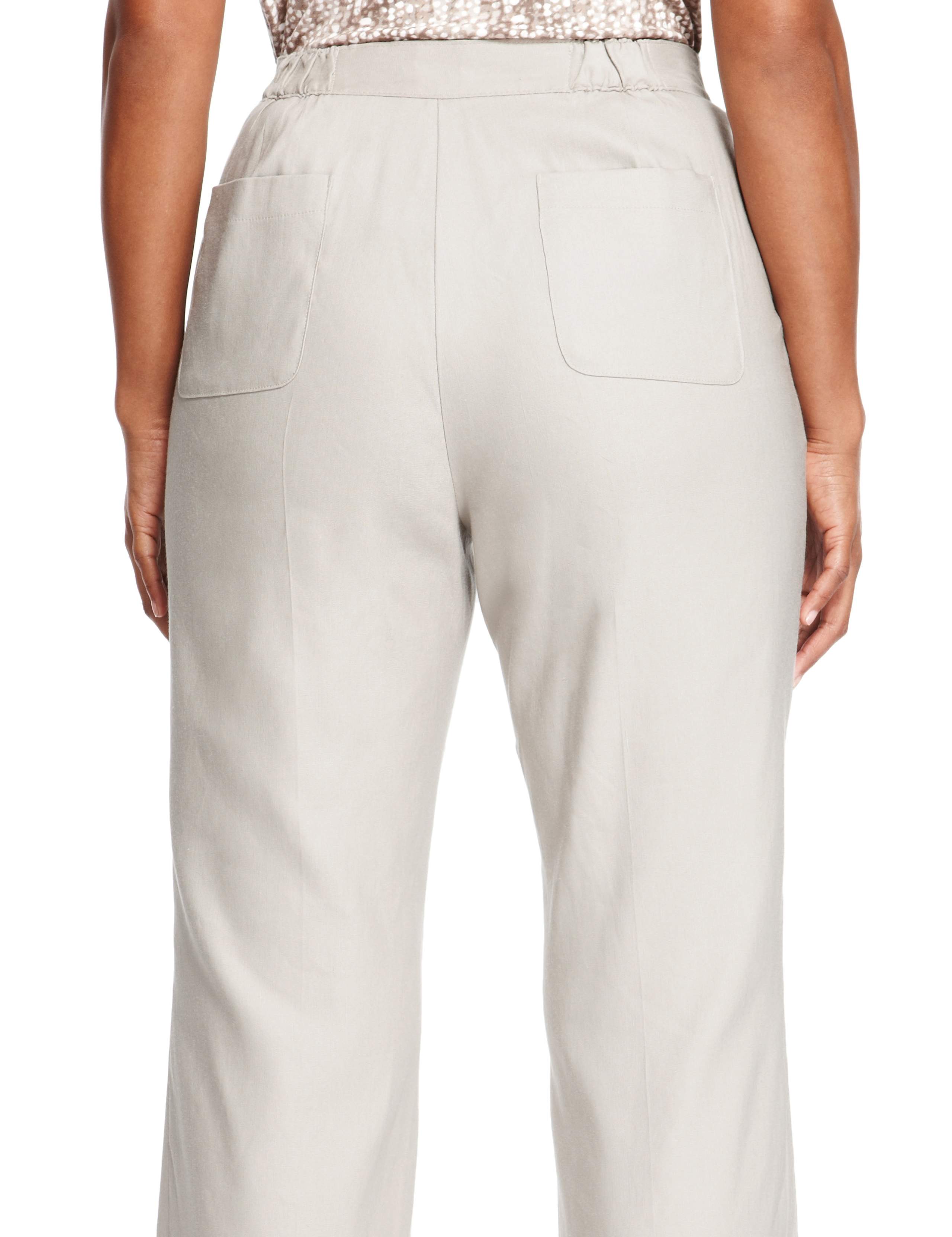 Linen Blend Straight Leg Trousers 4 of 4