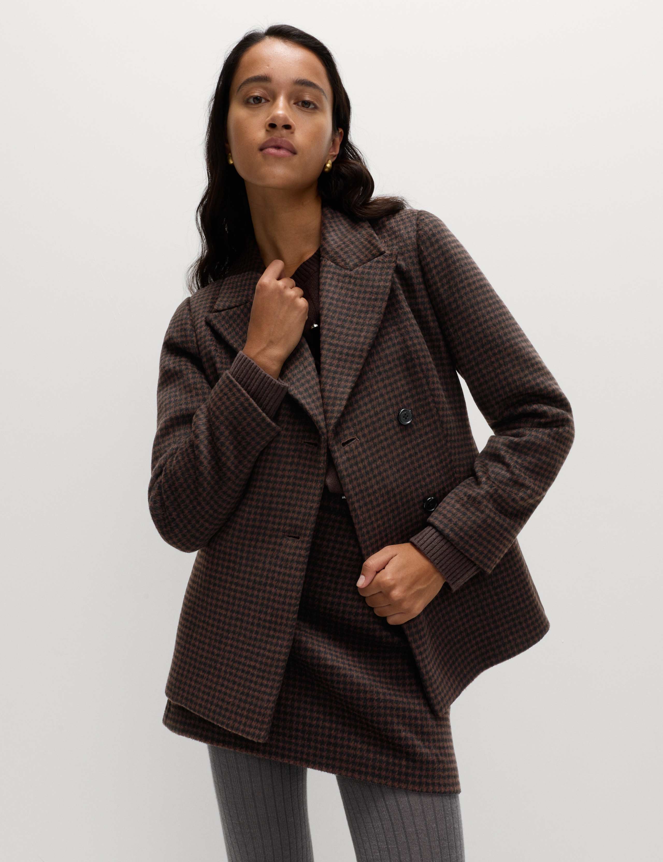 Micro Dogtooth Check Mini A-Line Skirt 5 of 6