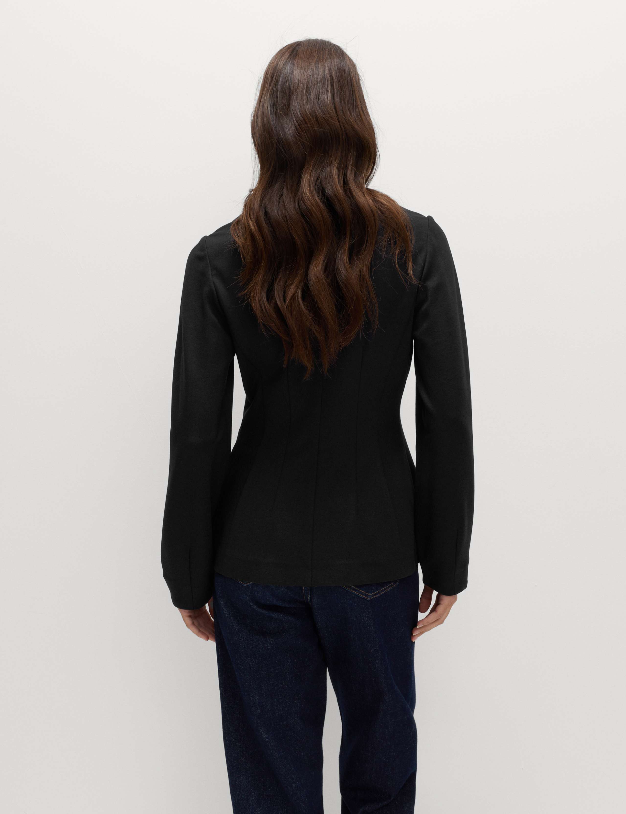 Ponte Collarless Tailored Jacket 6 of 6