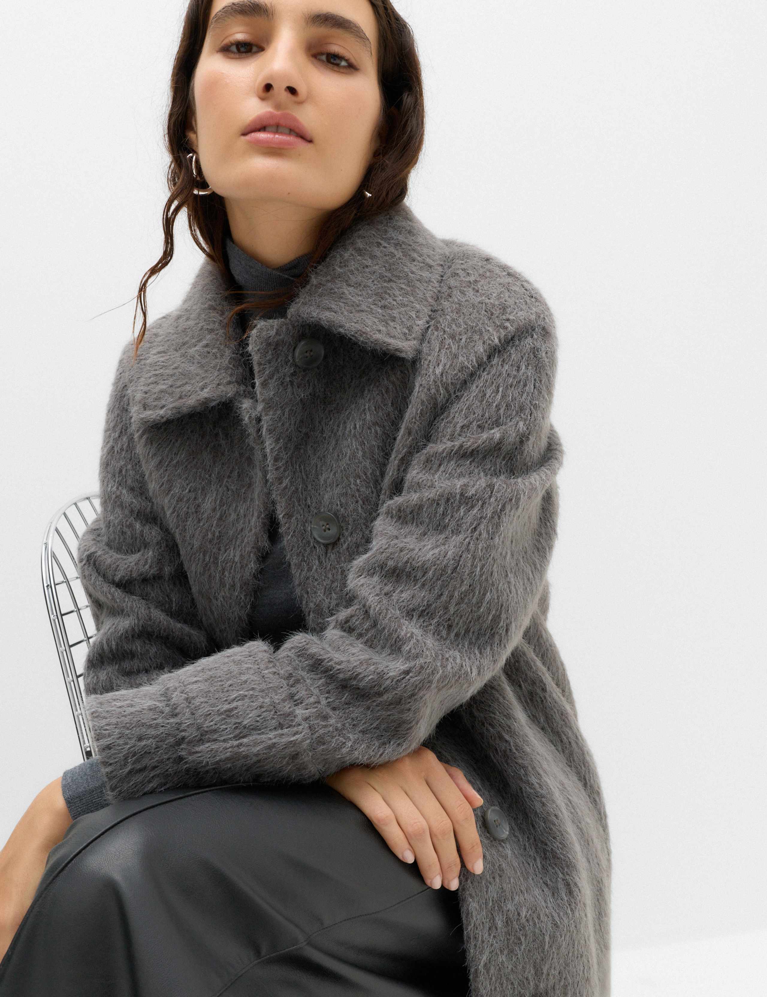 Brushed Longline Car Coat 7 of 7