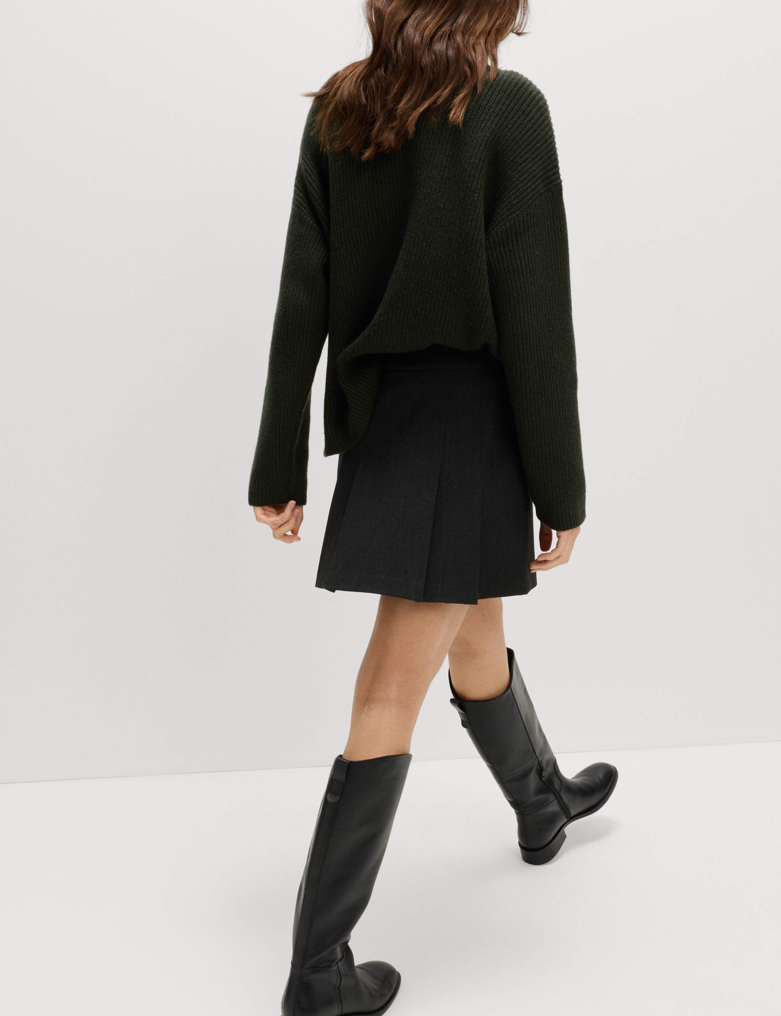 Check Pleated Mini Skirt 3 of 5