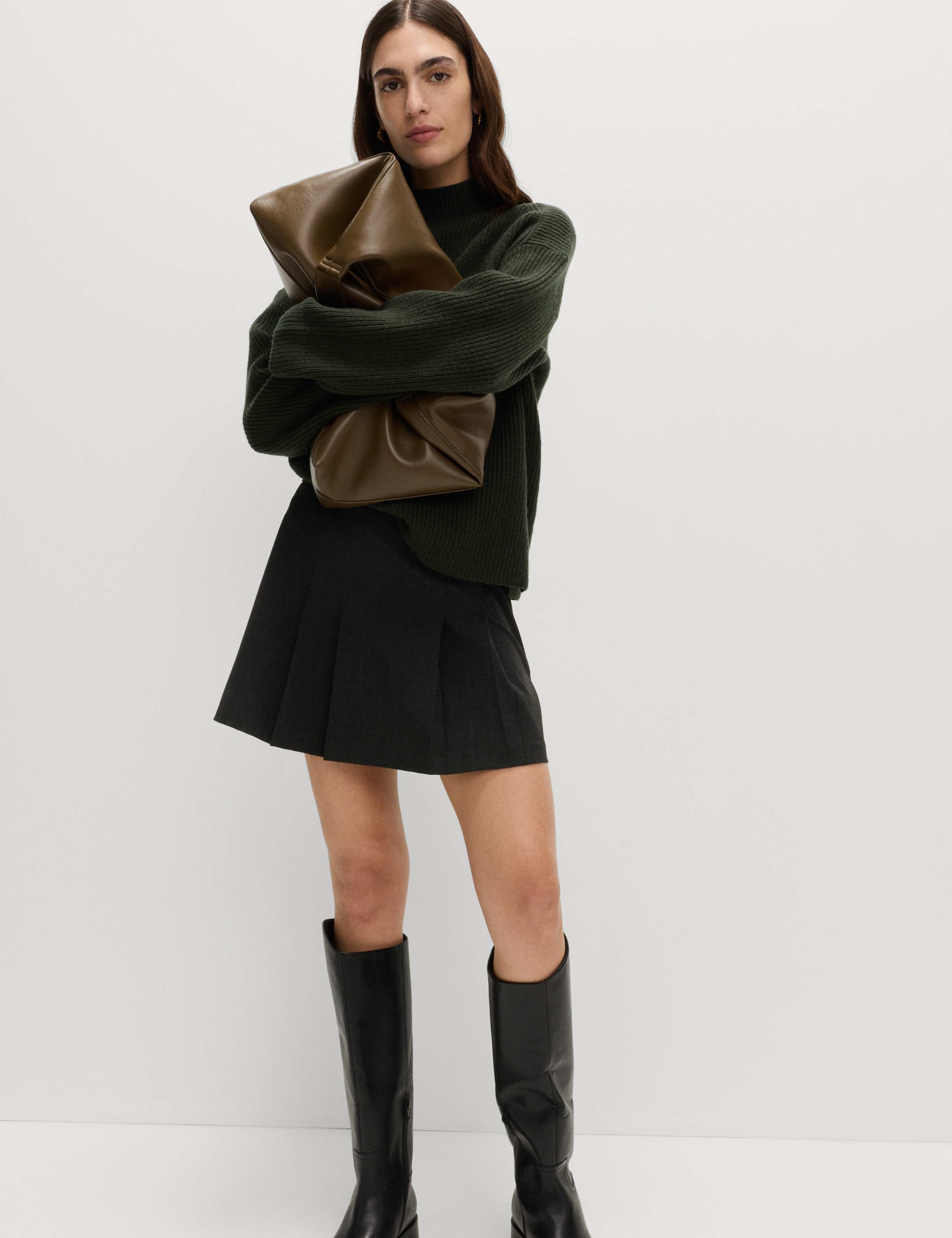 Check Pleated Mini Skirt 5 of 5