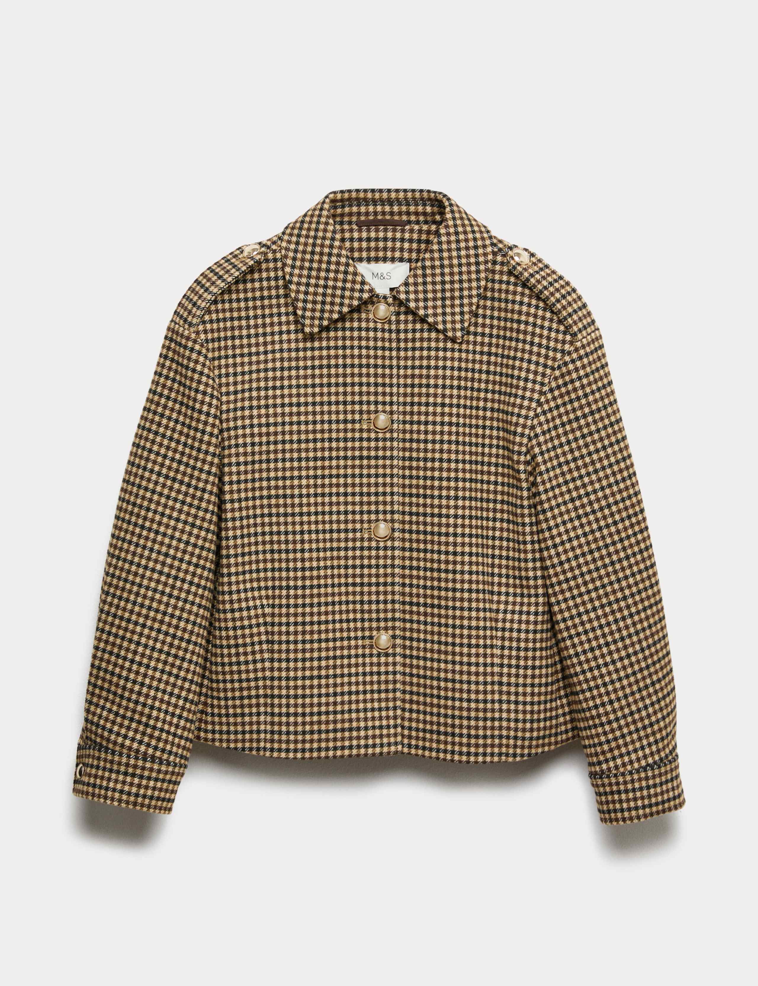 Checked Collared Short Jacket 1 of 1