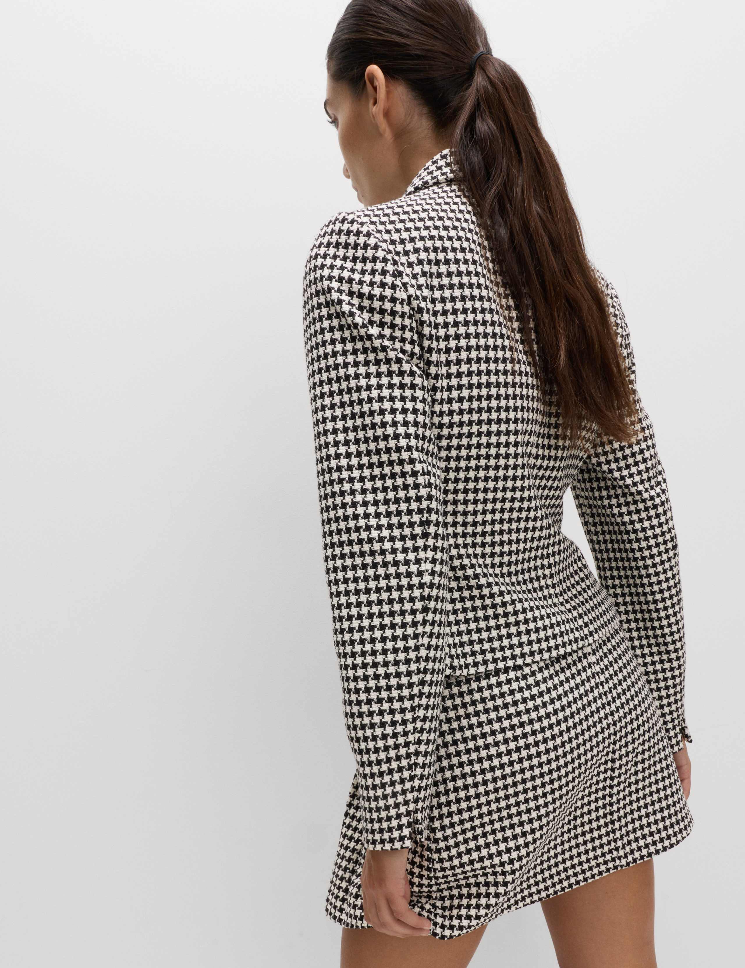 Cotton Rich Tweed Collarless Jacket 4 of 6