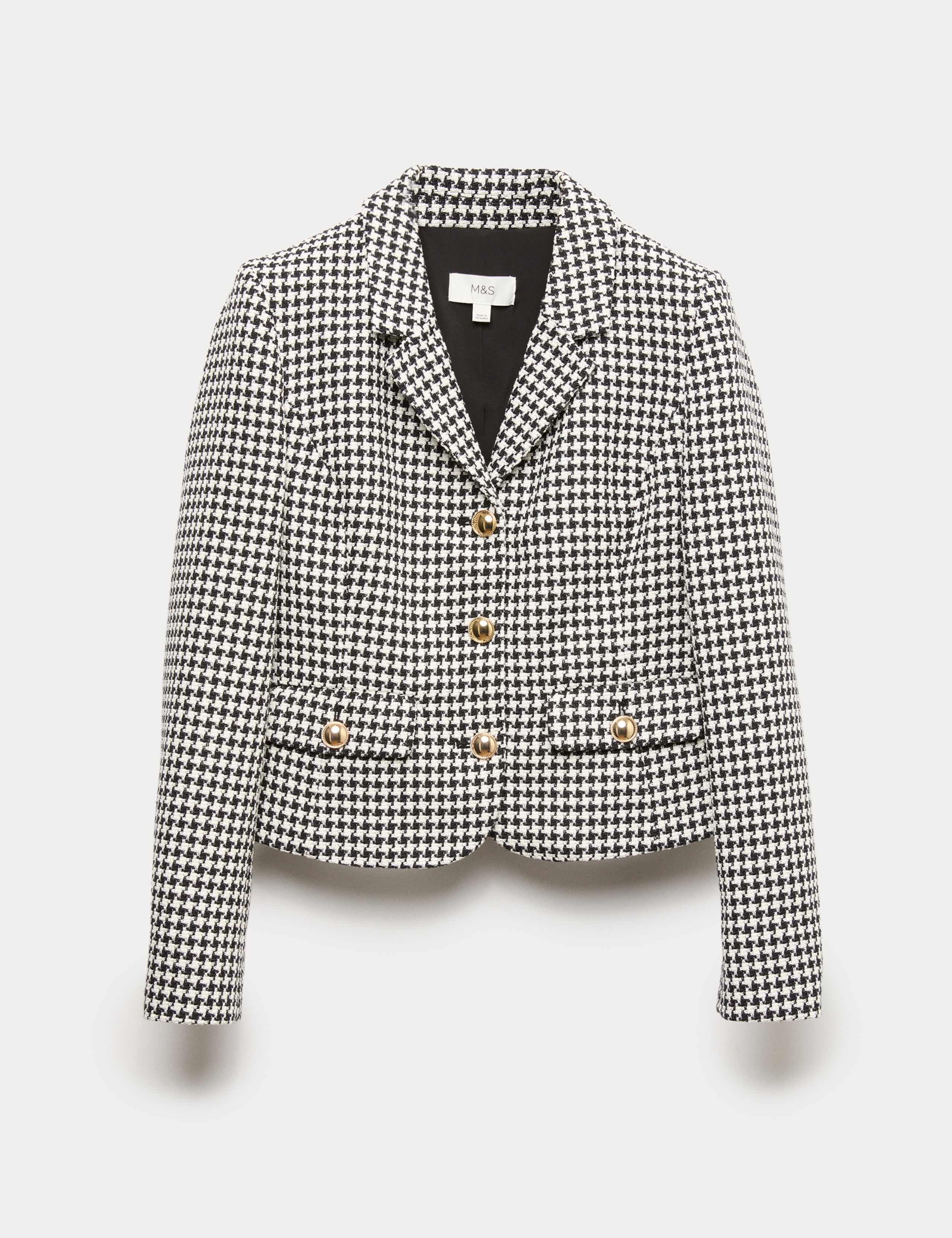 Cotton Rich Tweed Collarless Jacket 2 of 6