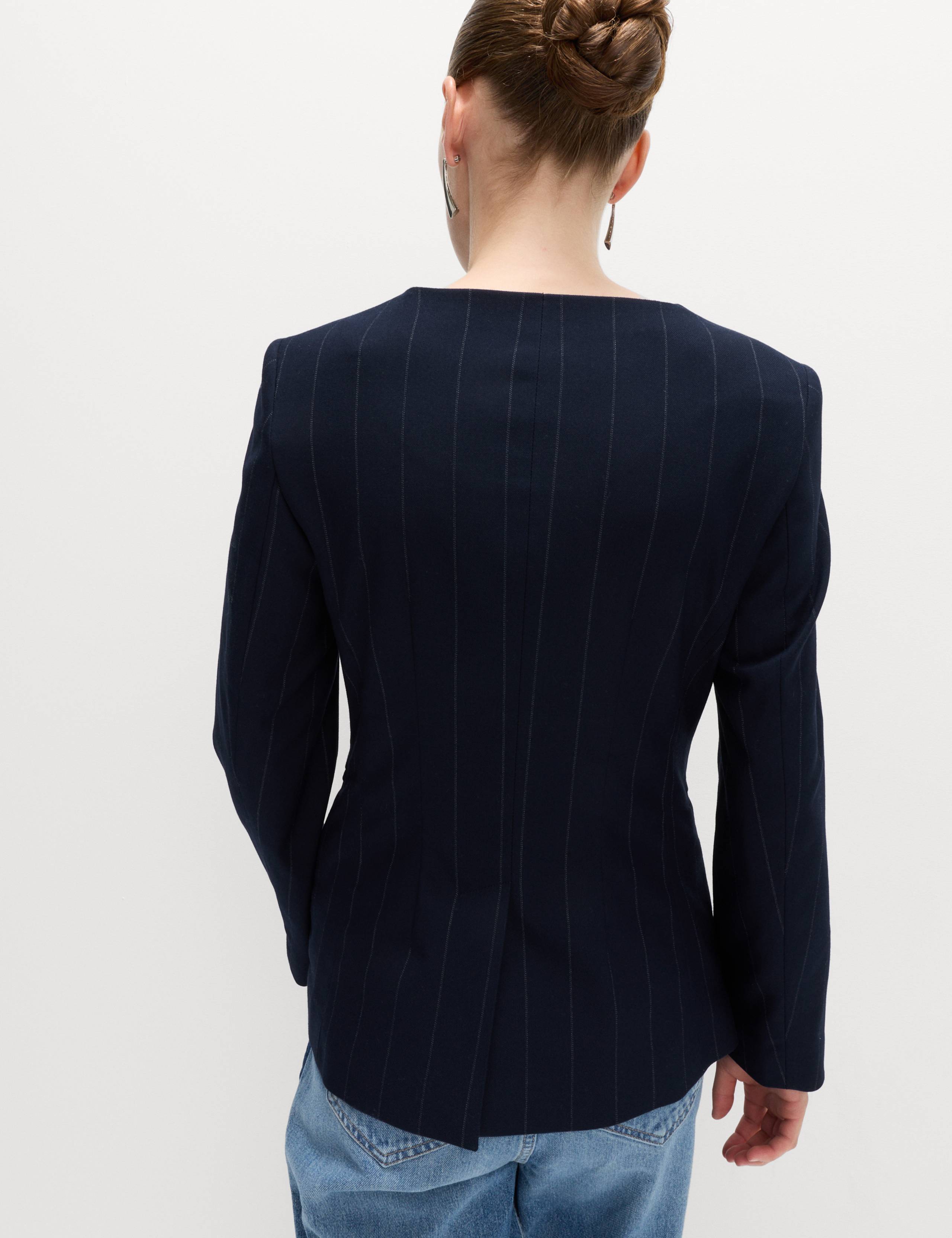 Striped Zip Through Jacket 5 of 6