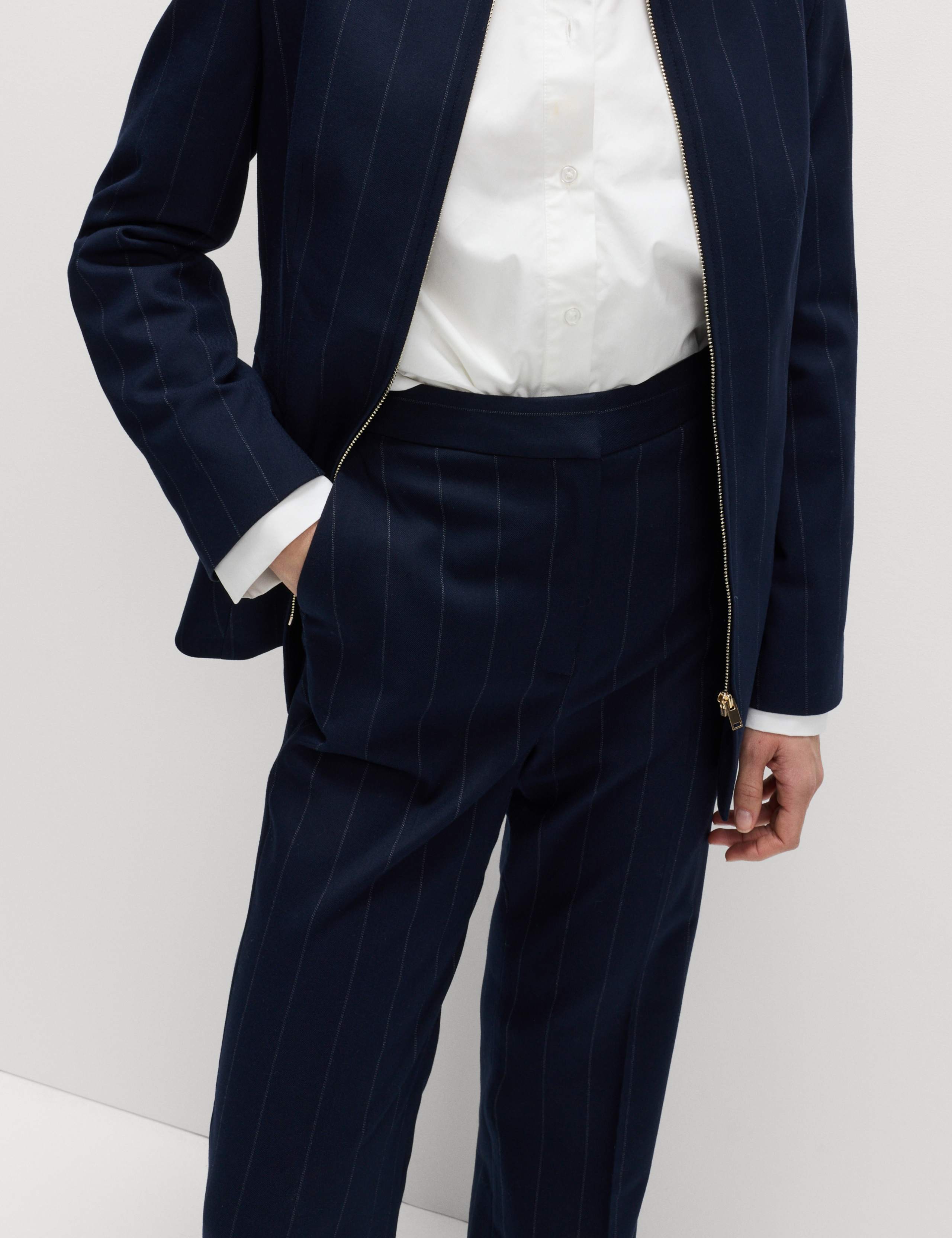 Striped Slim Fit Flare Trousers 4 of 5