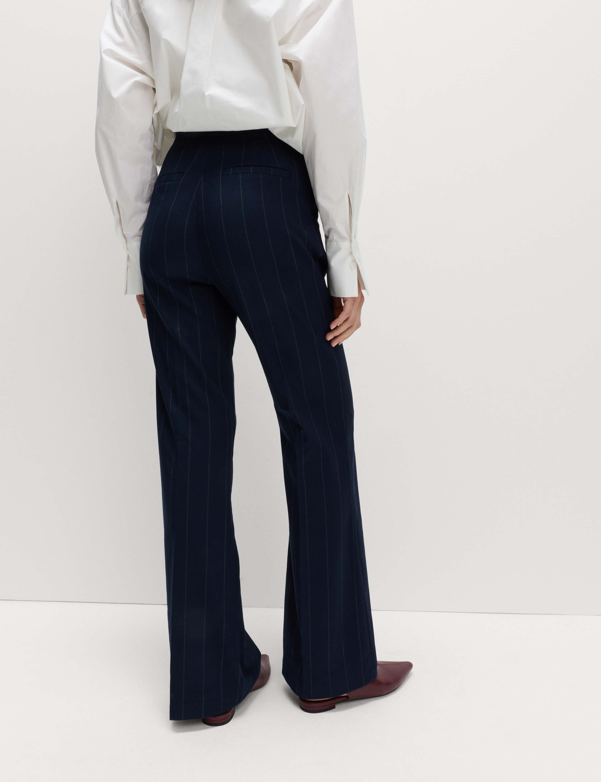 Striped Slim Fit Flare Trousers 5 of 5
