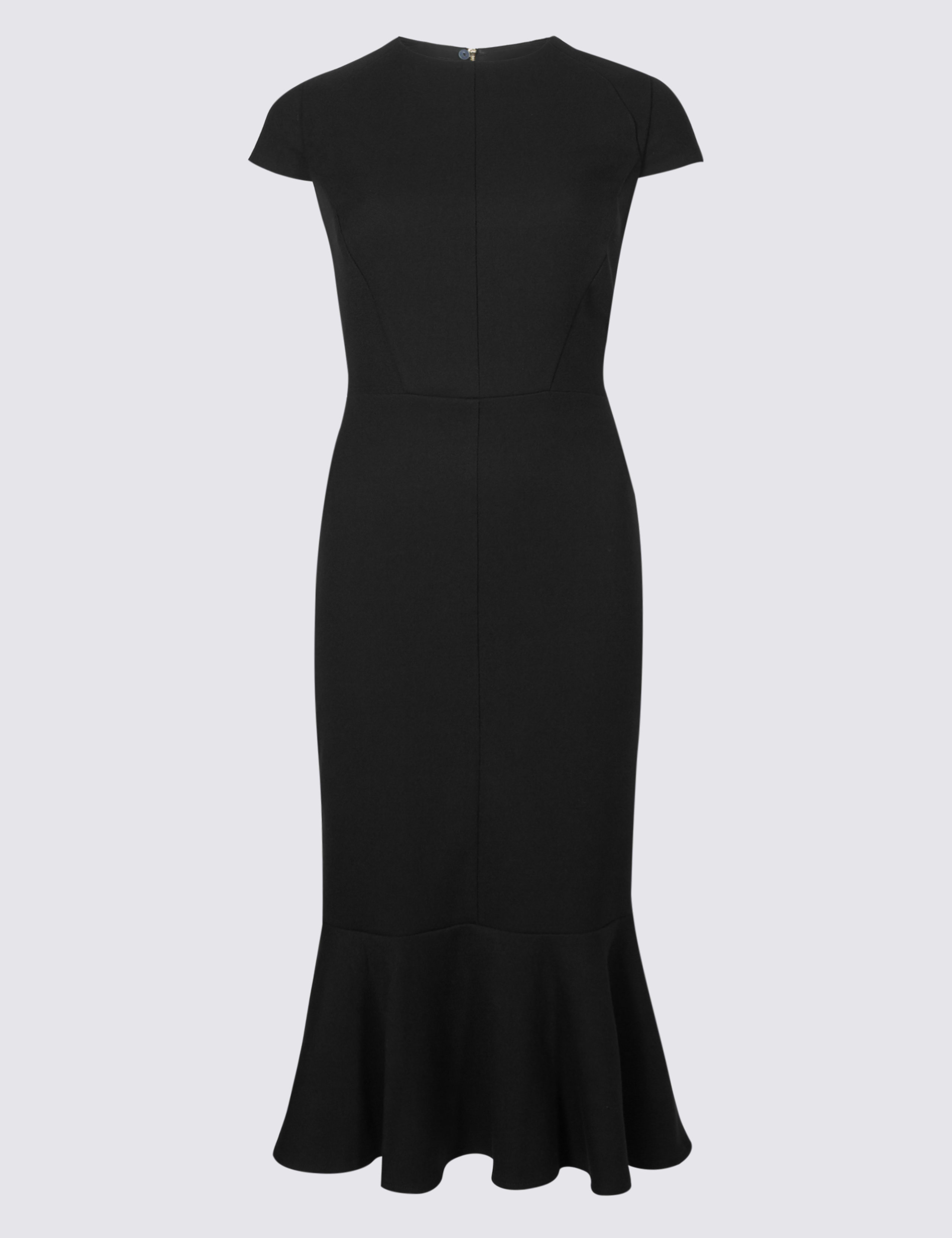 Frill Hem Cap Sleeve Bodycon Dress 2 of 4