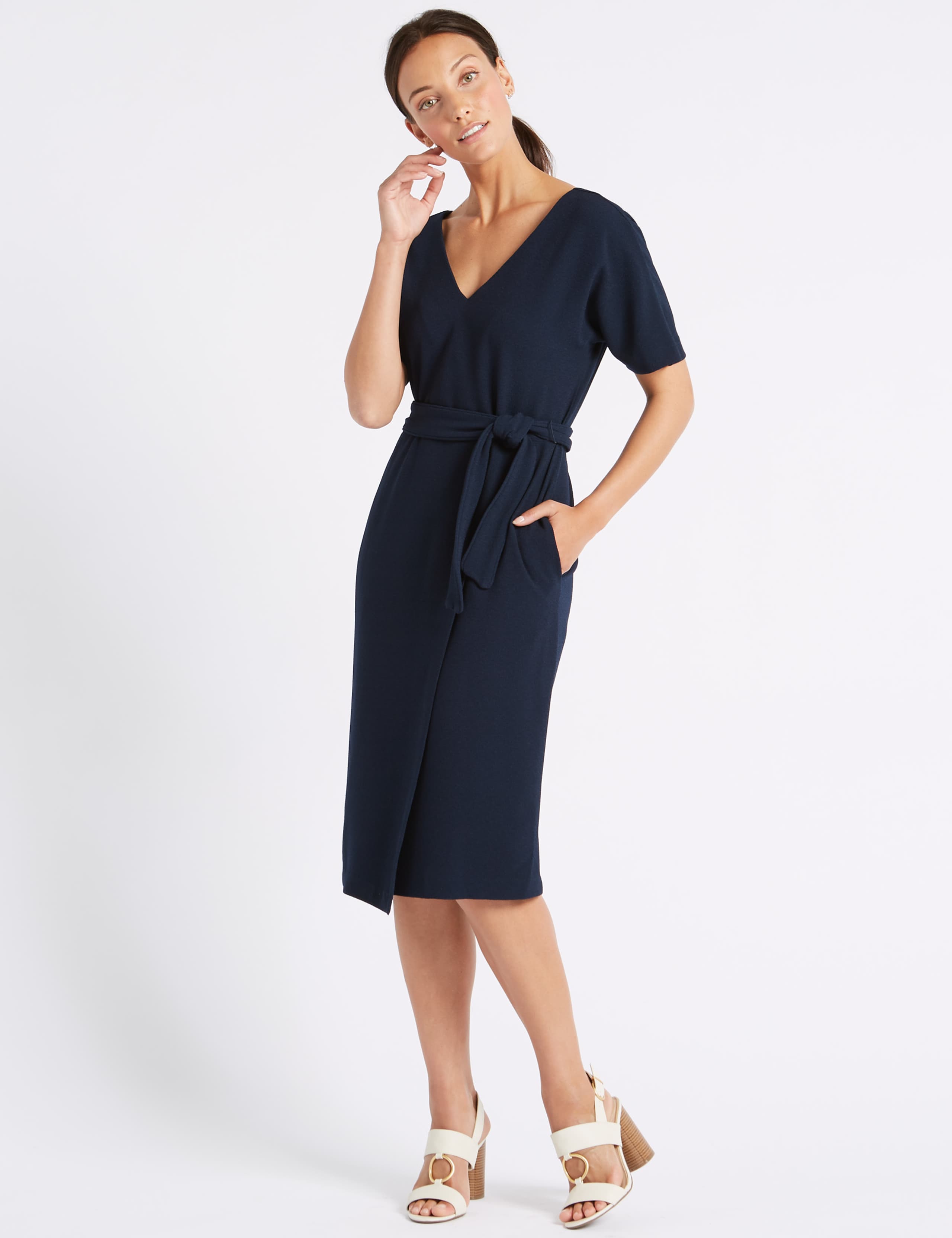 Tie Waist Kimono Wrap Dress 1 of 6