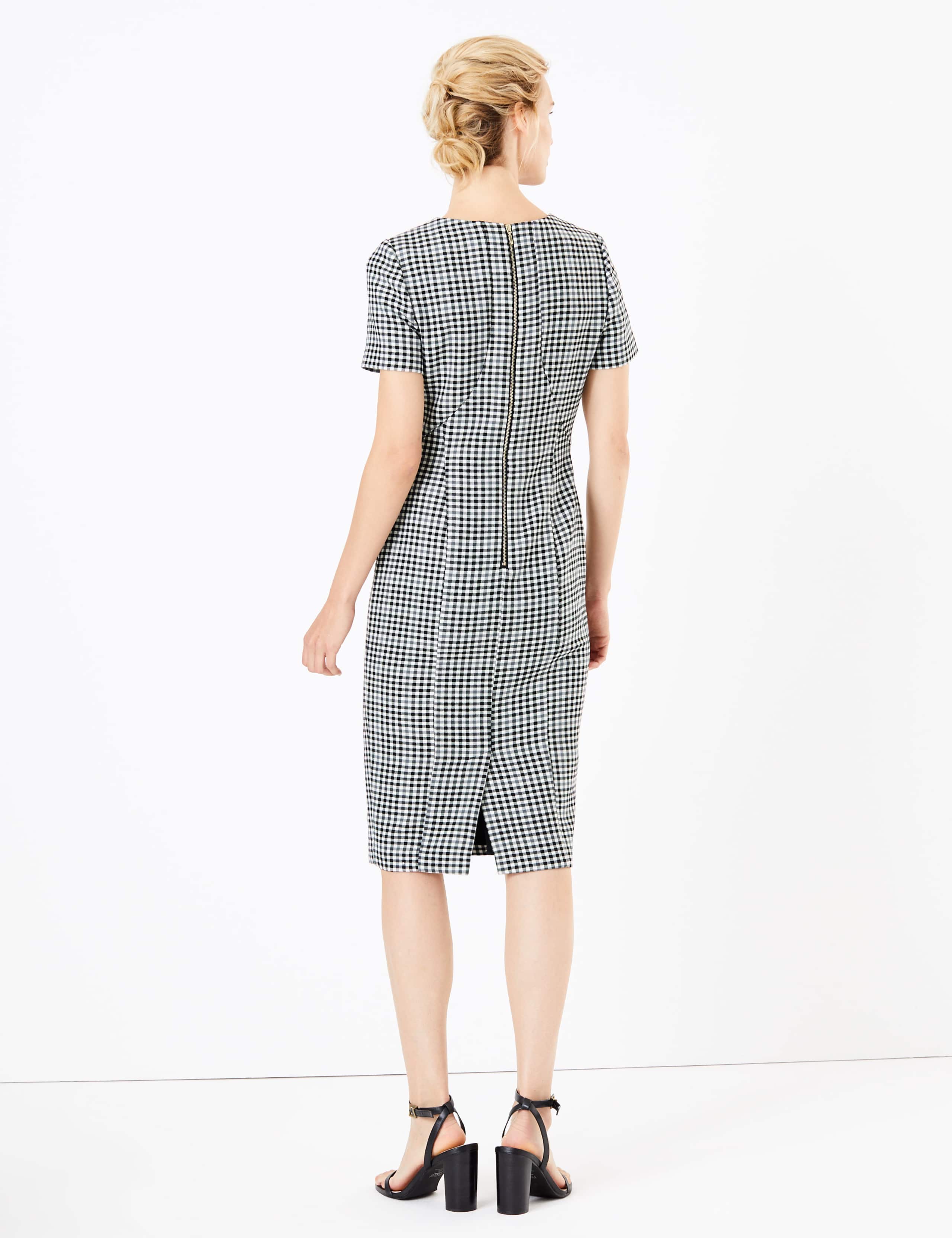 Checked Midi Bodycon Dress 4 of 4