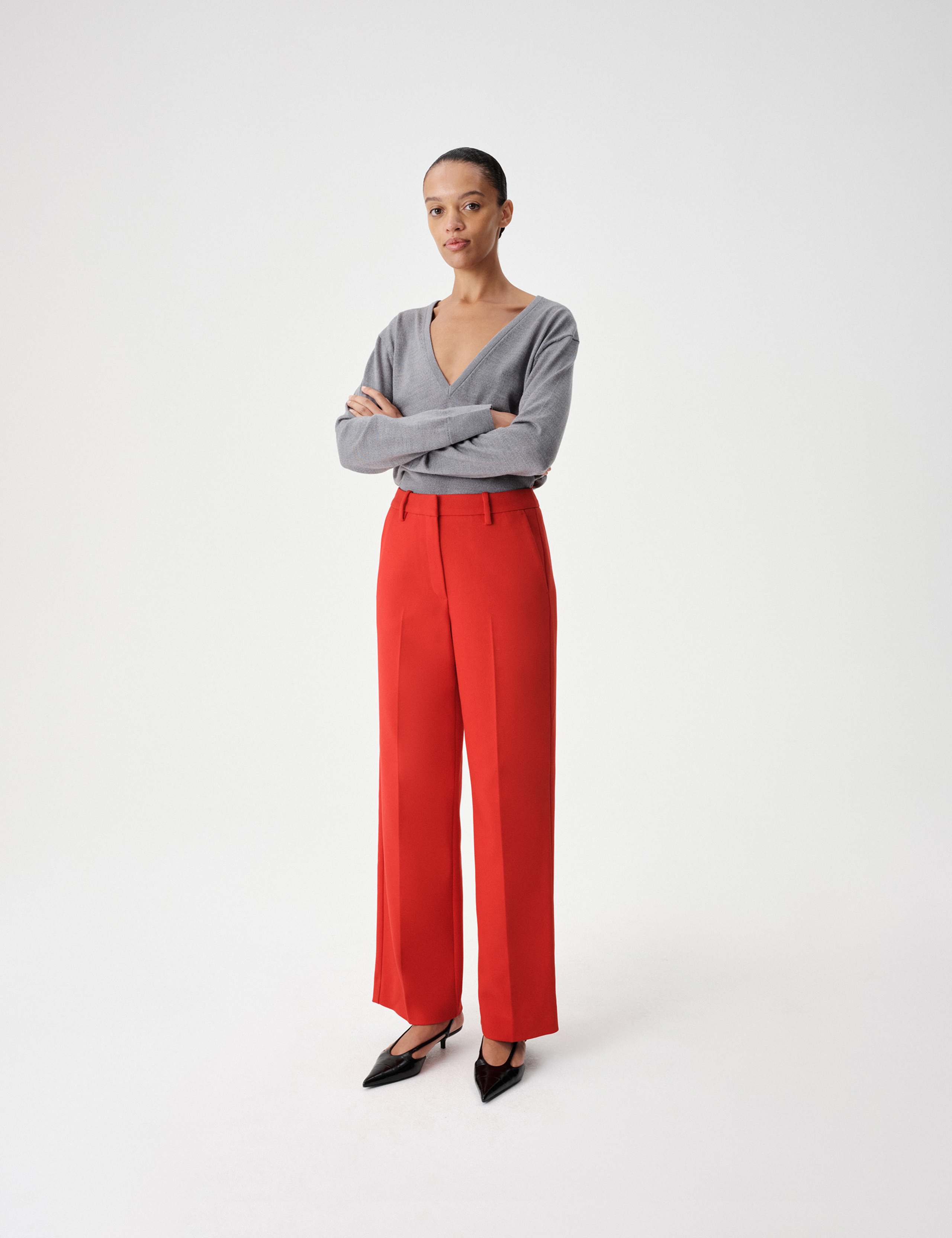 Twill Straight Leg Trousers 3 of 7
