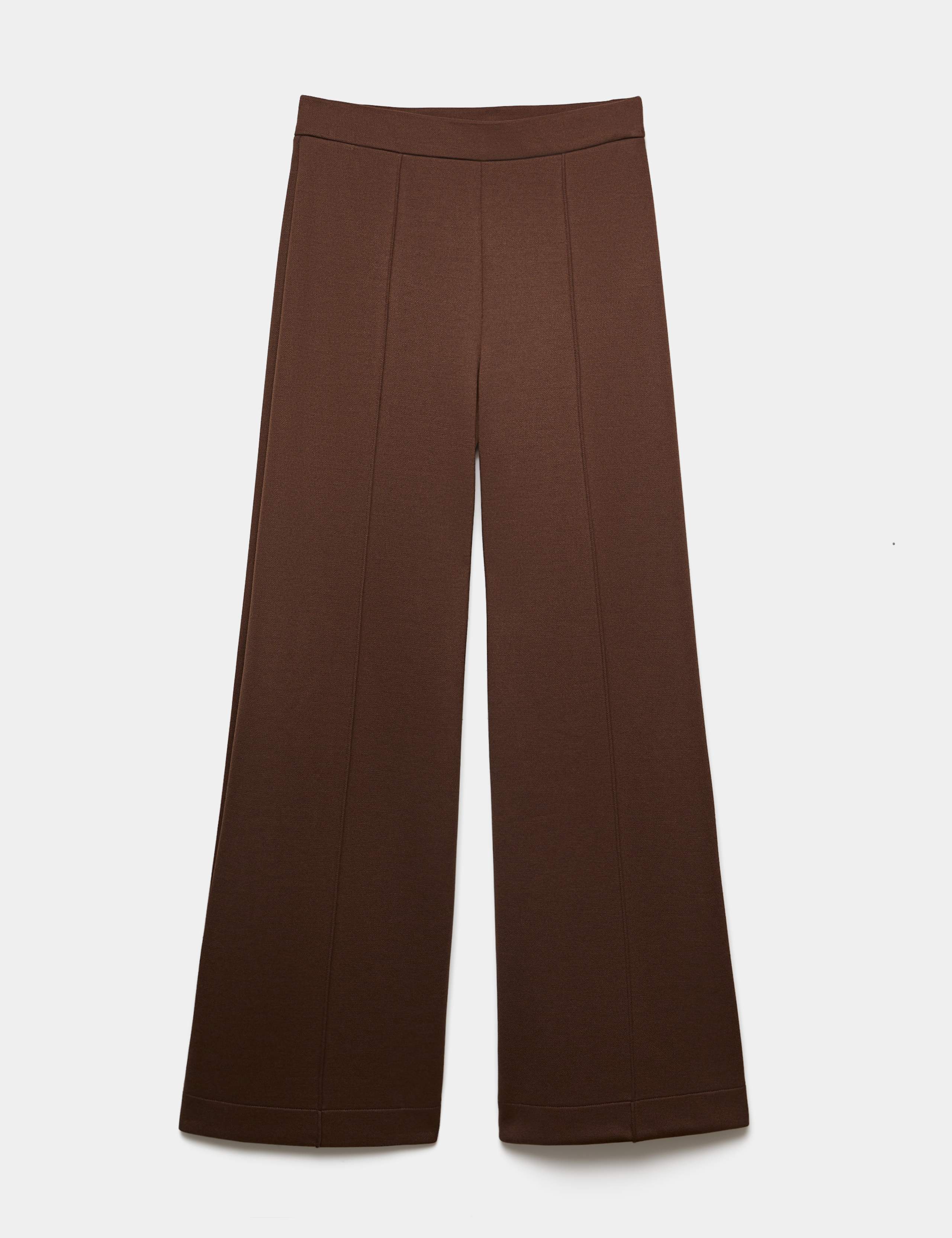 Premium Jersey Seam Detail Wide Leg Trousers 2 of 6