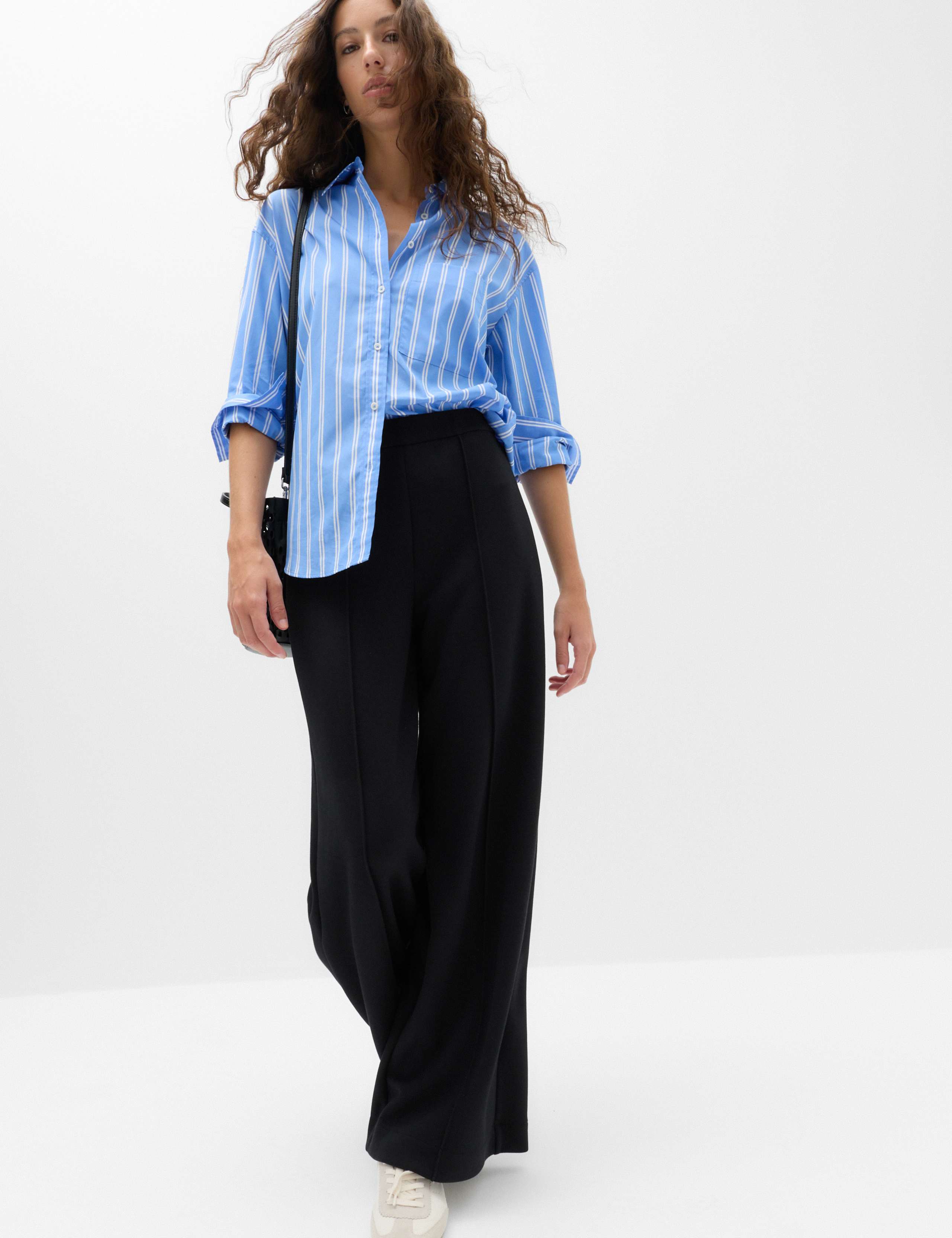 Premium Jersey Seam Detail Wide Leg Trousers 6 of 6