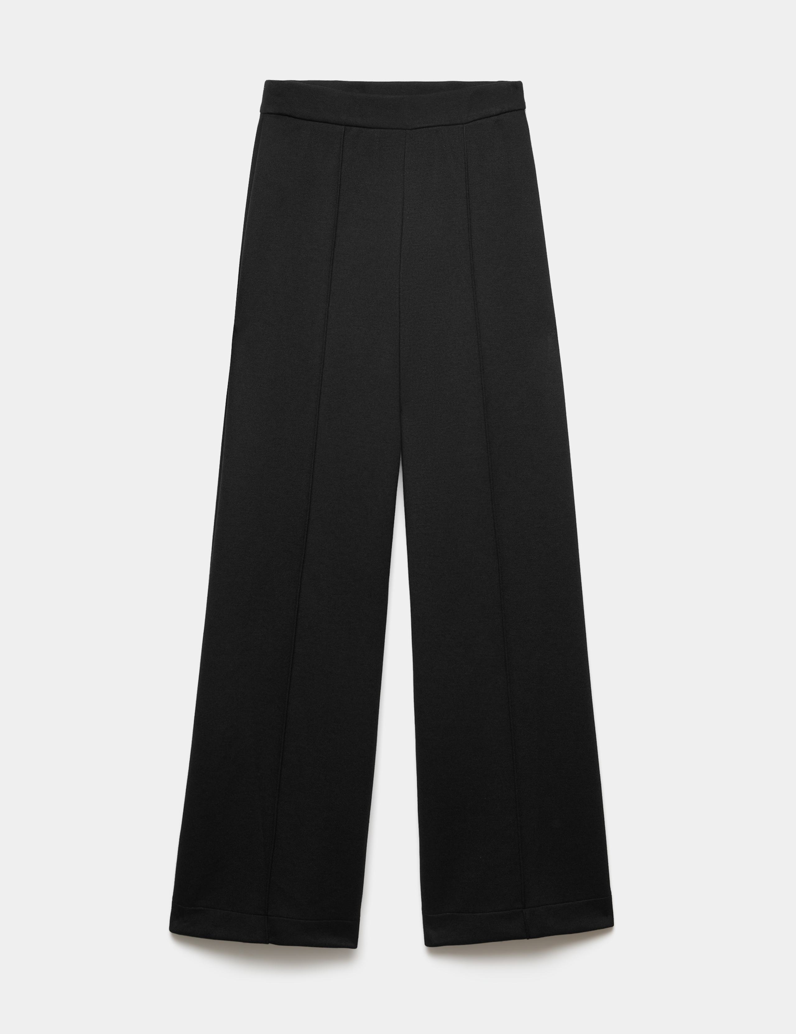 Premium Jersey Seam Detail Wide Leg Trousers 2 of 6