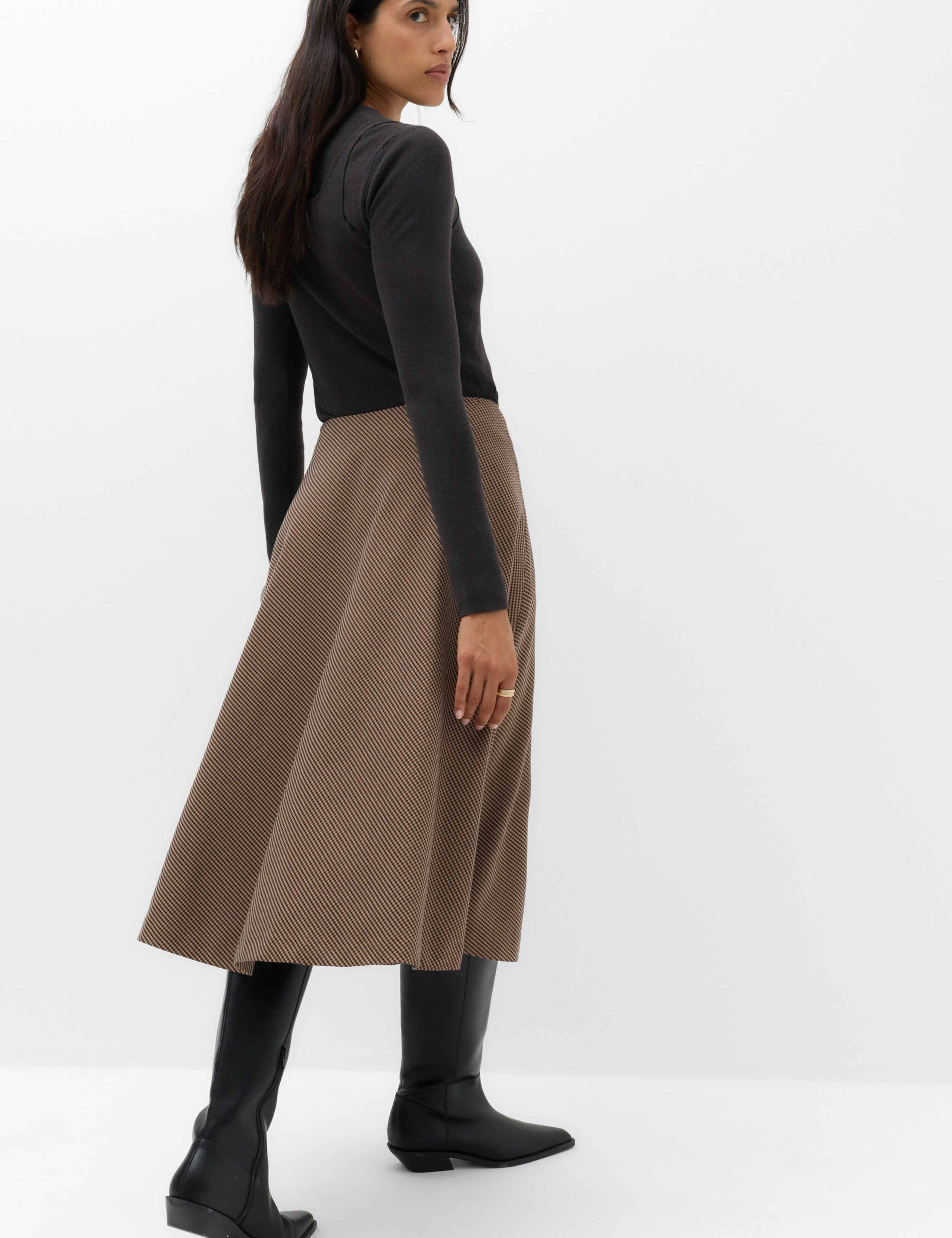 Checked Midi Circle Skirt 4 of 6